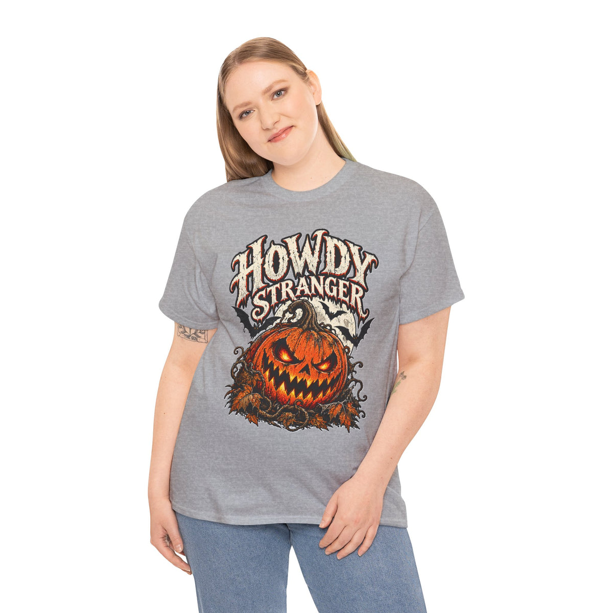 Howdy Stranger: Evil Jack-o'-Lantern Halloween T-Shirt