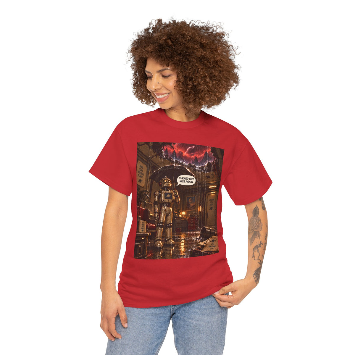 Turned Out Nice Again Retro Robot T-Shirt