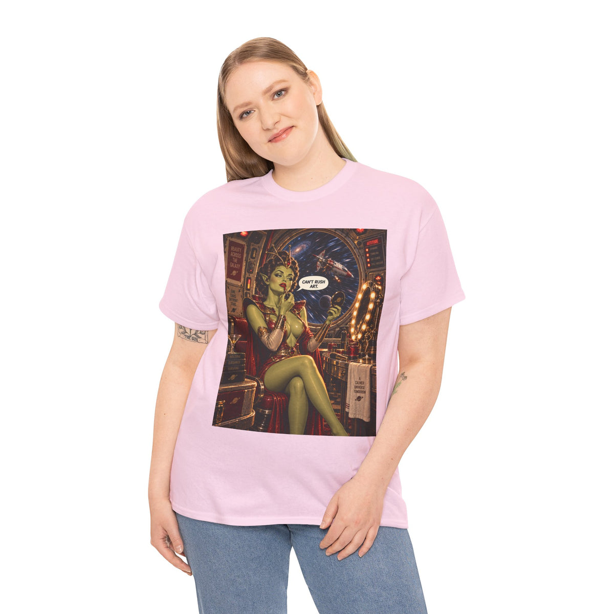 Can't Rush Art Retro Alien Space Queen T-Shirt
