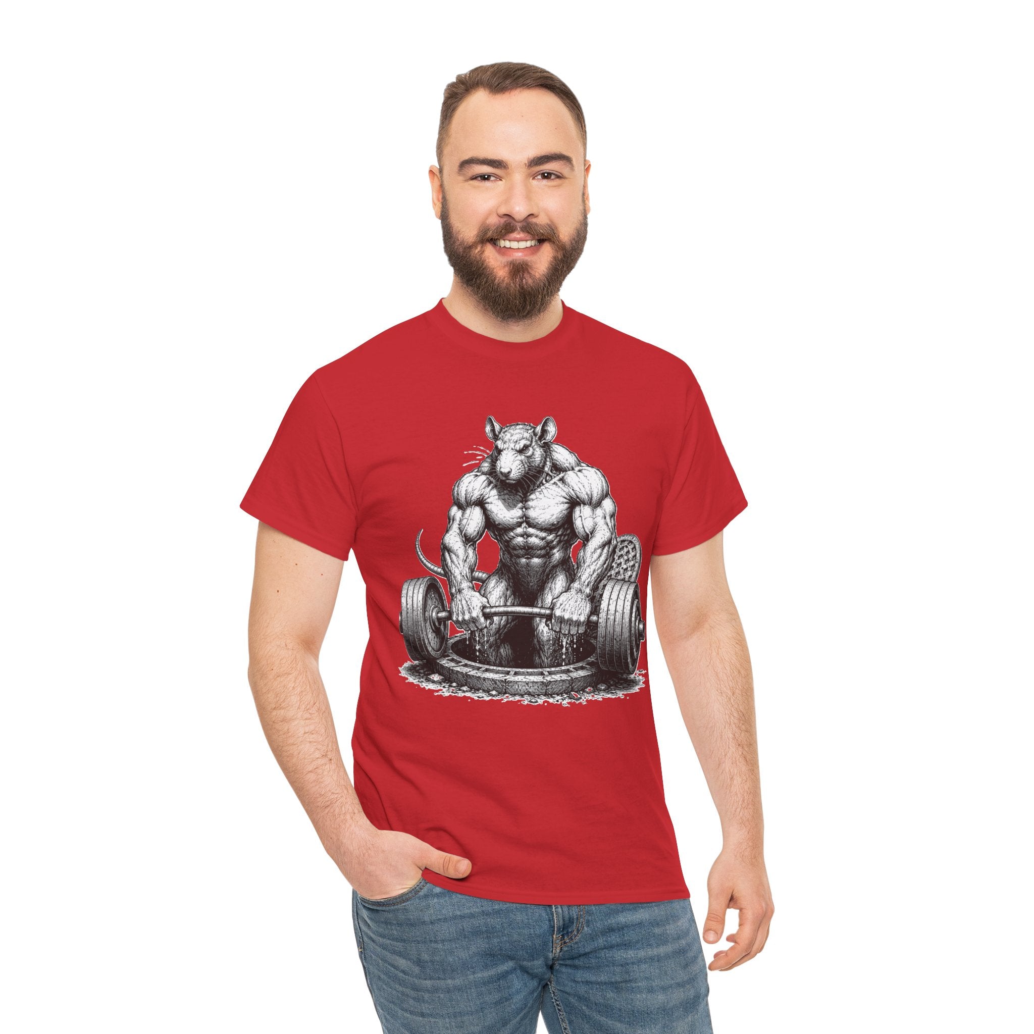 Gym Rat T-Shirt | Bodybuilder Rat Deadlift Illustration Tee