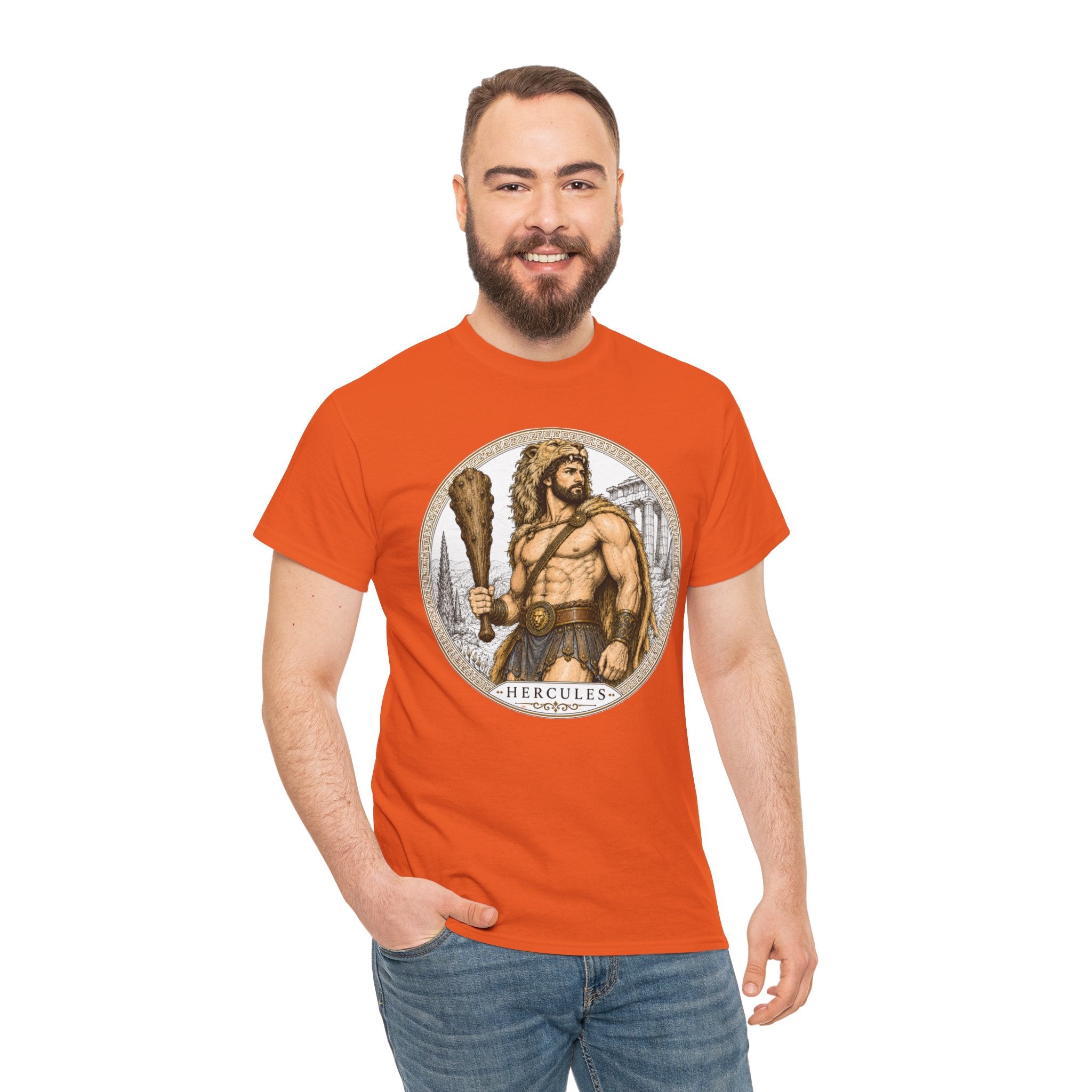 Hercules Greek Mythology T-Shirt — Ancient Warrior Hero Lion Skin Club