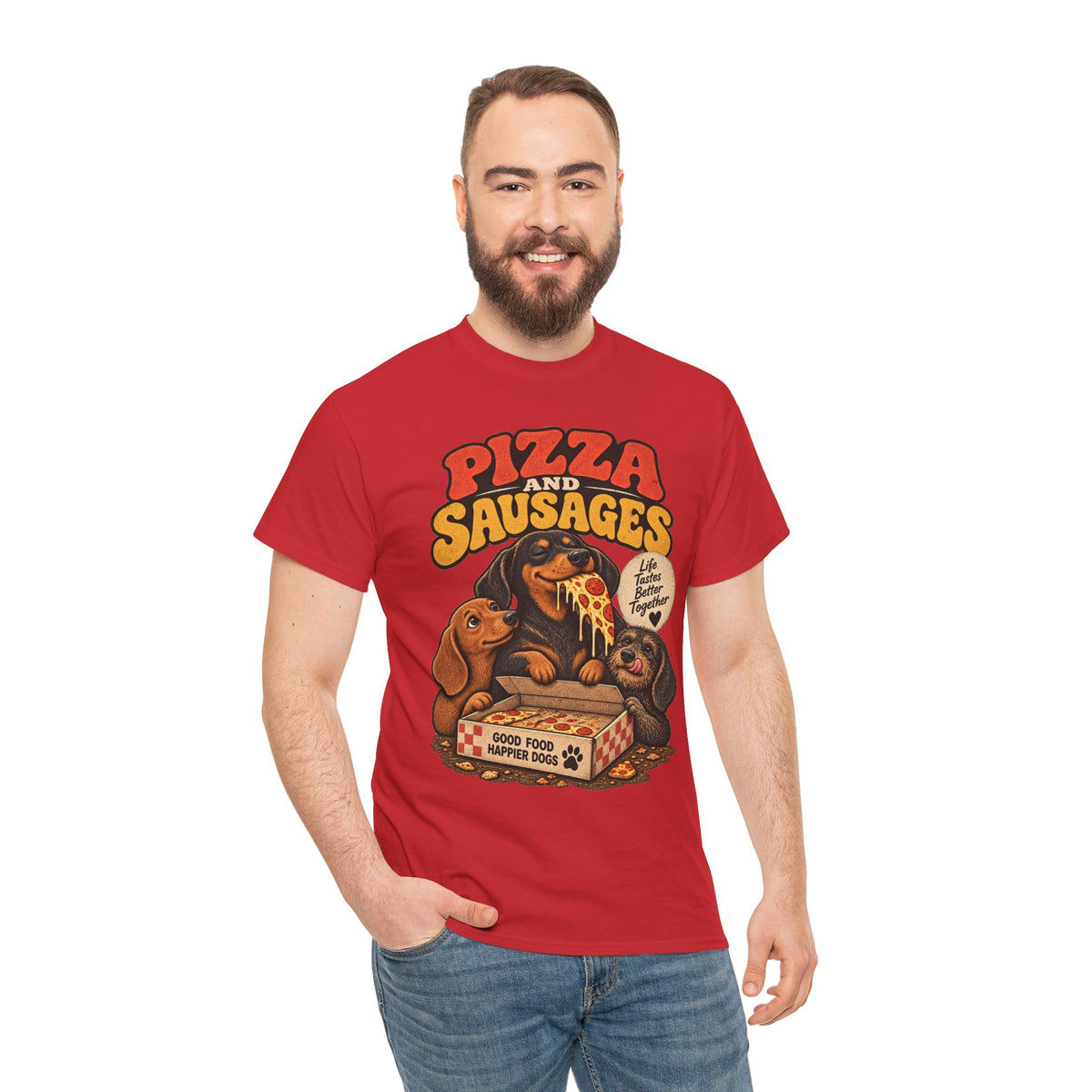 Pizza and Sausages Dachshund T-Shirt