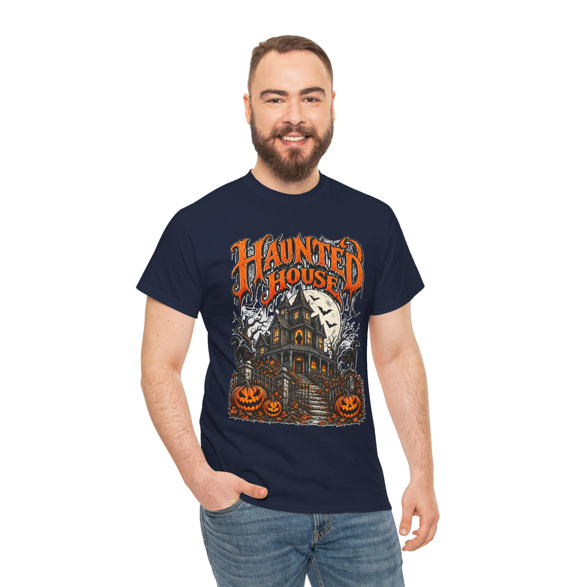 Haunted House: Vintage Halloween Jack-o'-Lantern T-Shirt