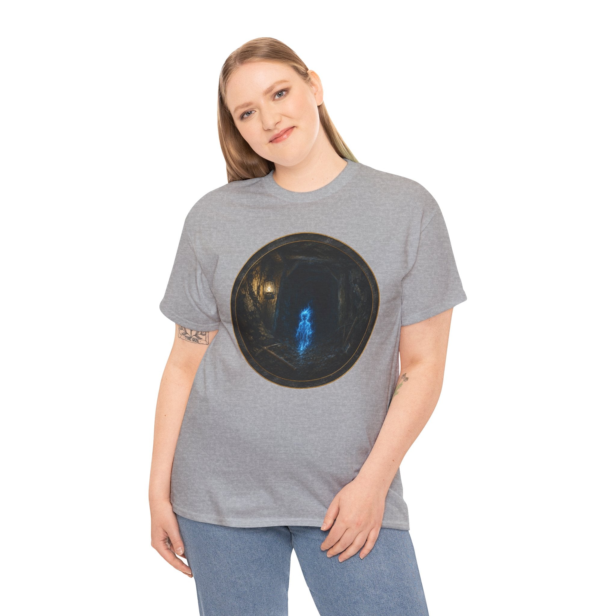 Blue Cap - Mystic Portal Tee — Blue Spirit Circle Graphic T-Shirt