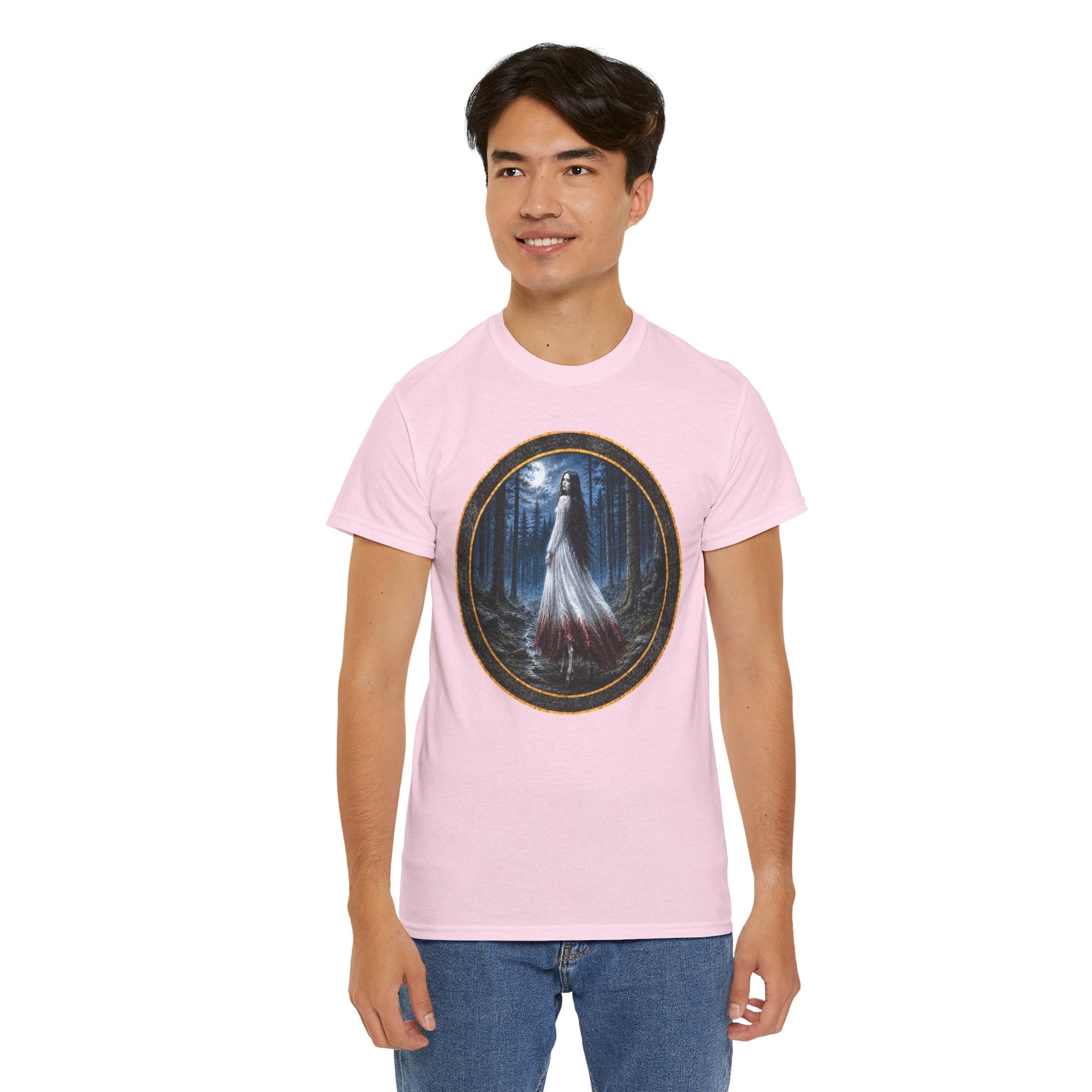 The Baobhan Sìth - Gothic Forest Bride T-Shirt – Haunted Bridal Ghost Artwork Tee