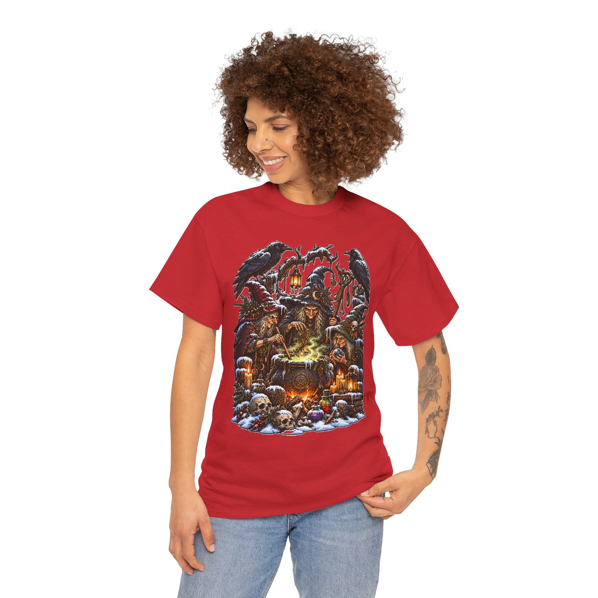 The Winter Coven: Three Witches Cauldron T-Shirt