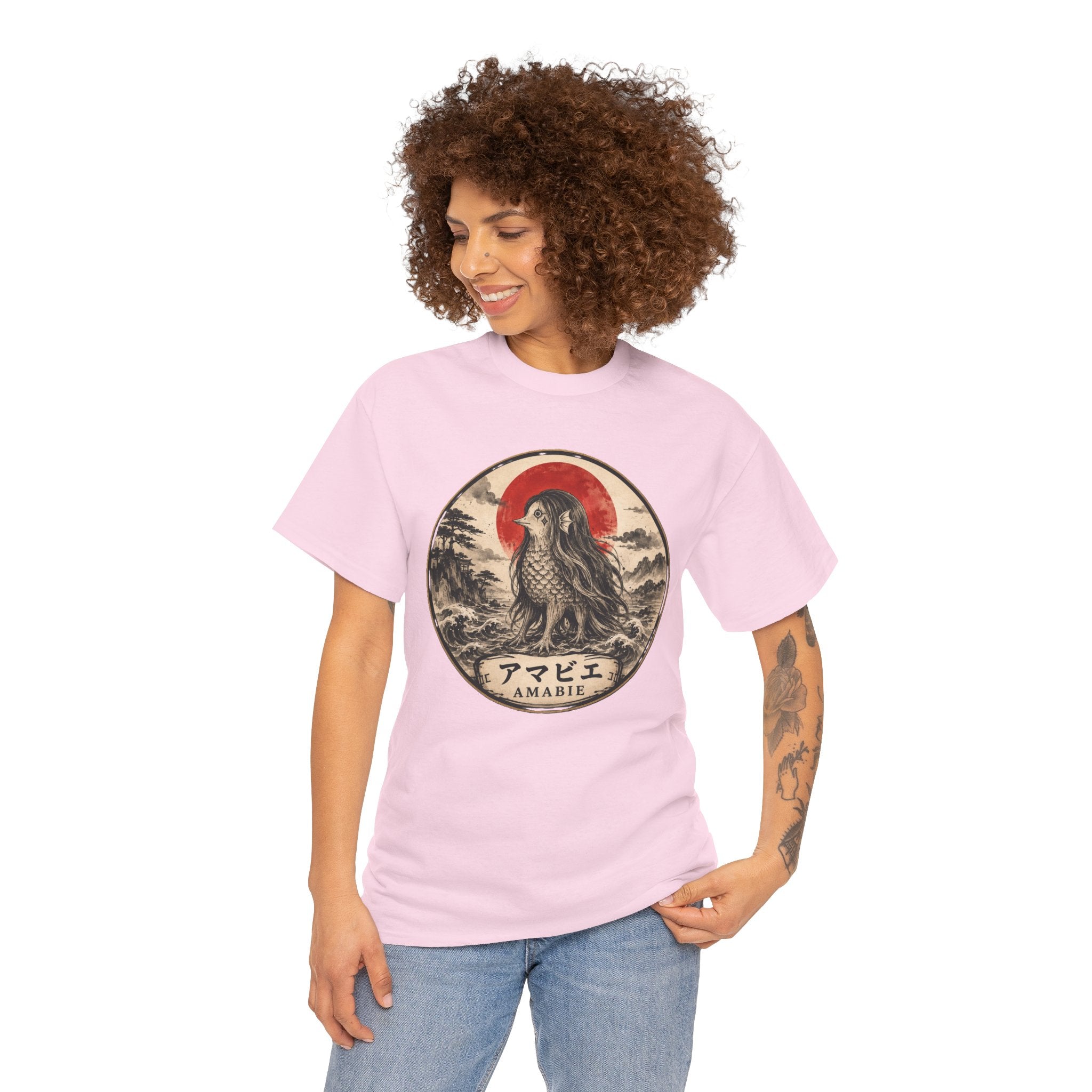 Amabie Yōkai T-Shirt | Japanese Folklore Protective Spirit Tee