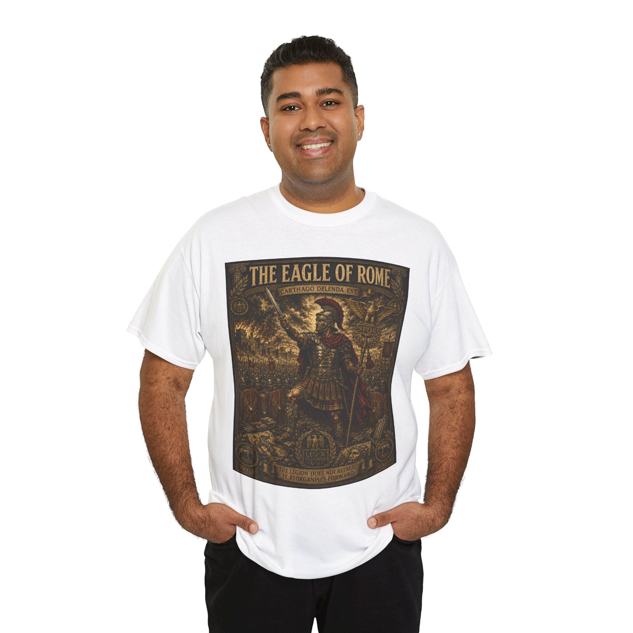 The Eagle of Rome T-Shirt | Roman Legion Centurion Graphic Tee | SPQR Historical Military Shirt | Ancient Rome Warrior Art