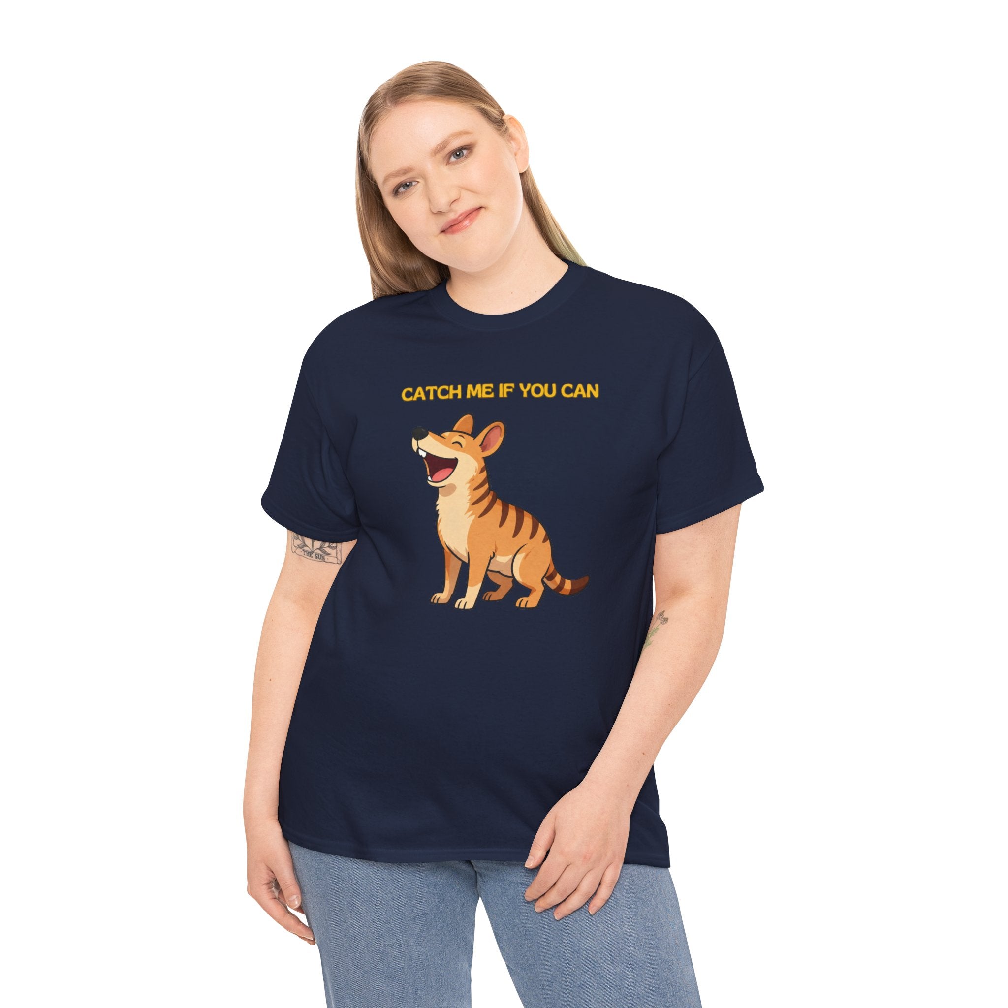 Thylacine T-Shirt | "Catch Me If You Can" Funny Tasmanian Tiger Tee