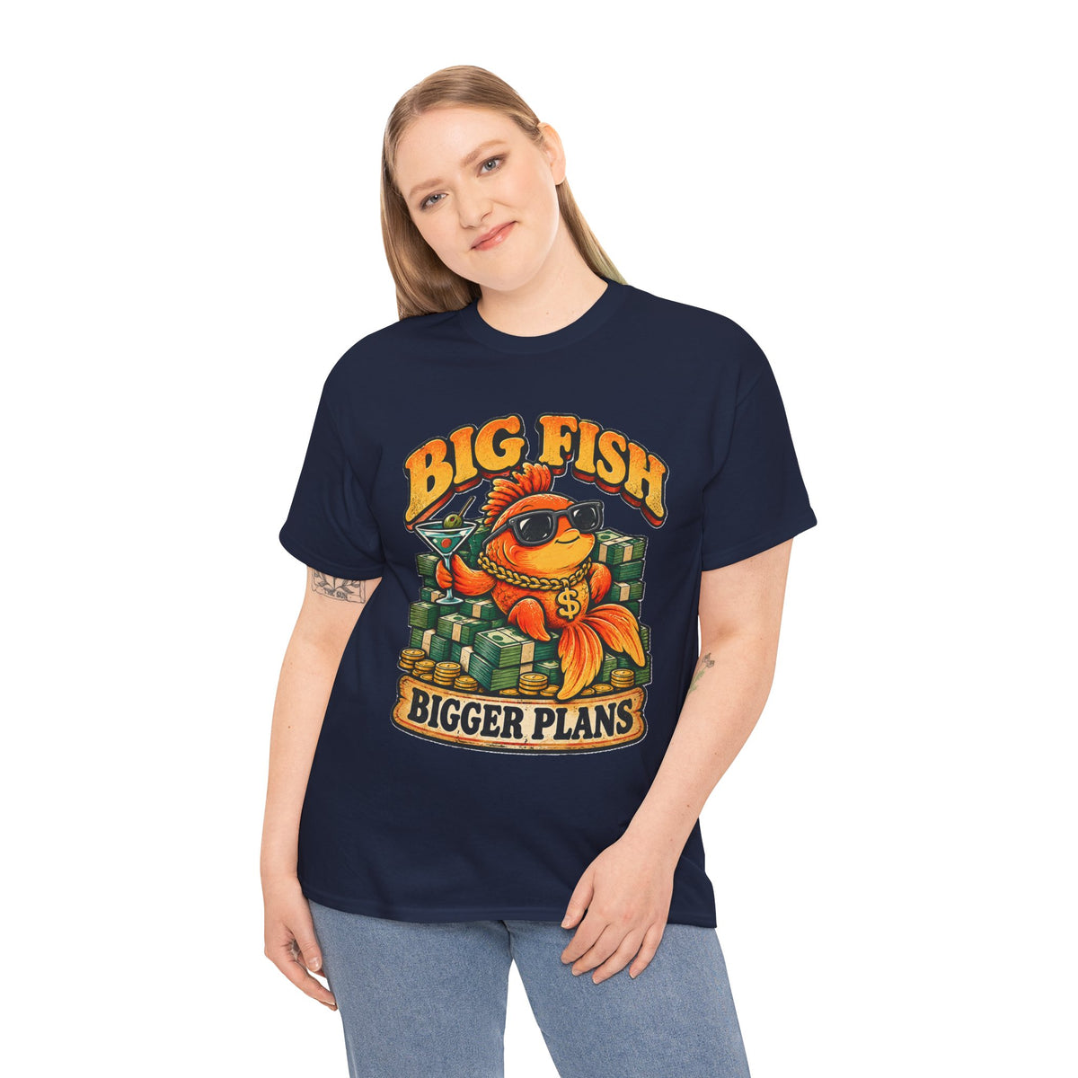 Big Fish Bigger Plans Goldfish T-Shirt