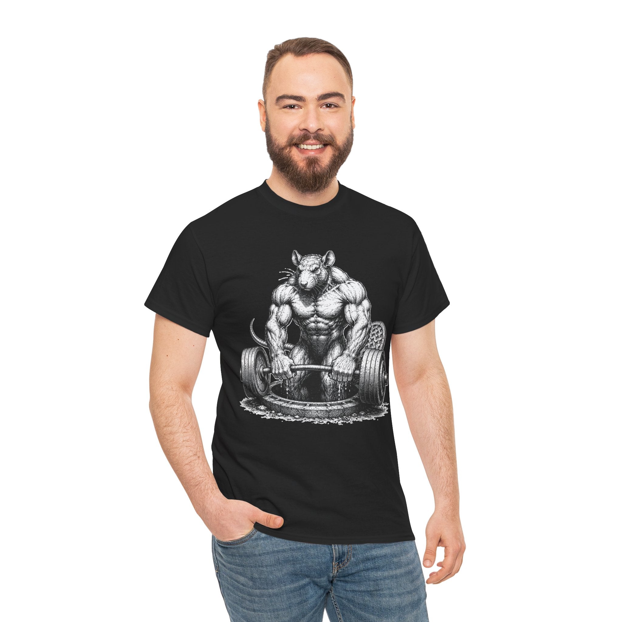 Gym Rat T-Shirt | Bodybuilder Rat Deadlift Illustration Tee