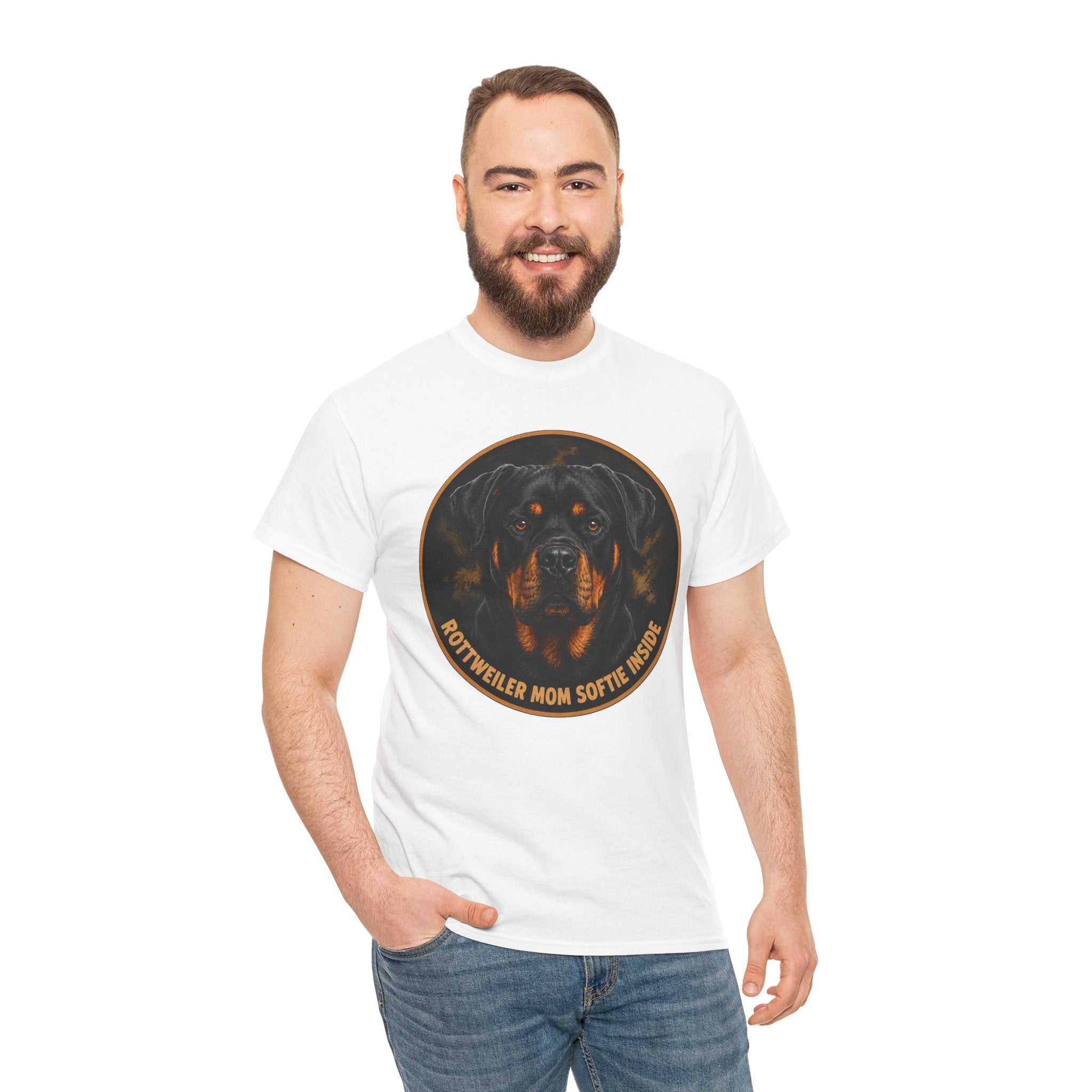 Rottweiler Mom Softie Inside T-Shirt | Rottweiler Owner Tee