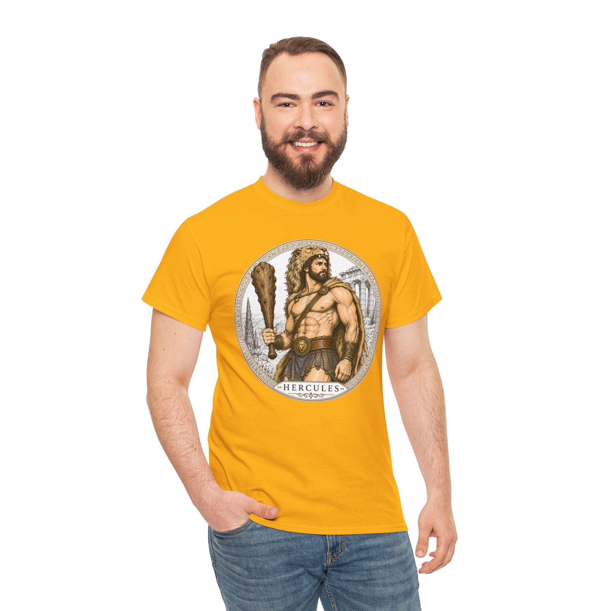 Hercules Greek Mythology T-Shirt — Ancient Warrior Hero Lion Skin Club
