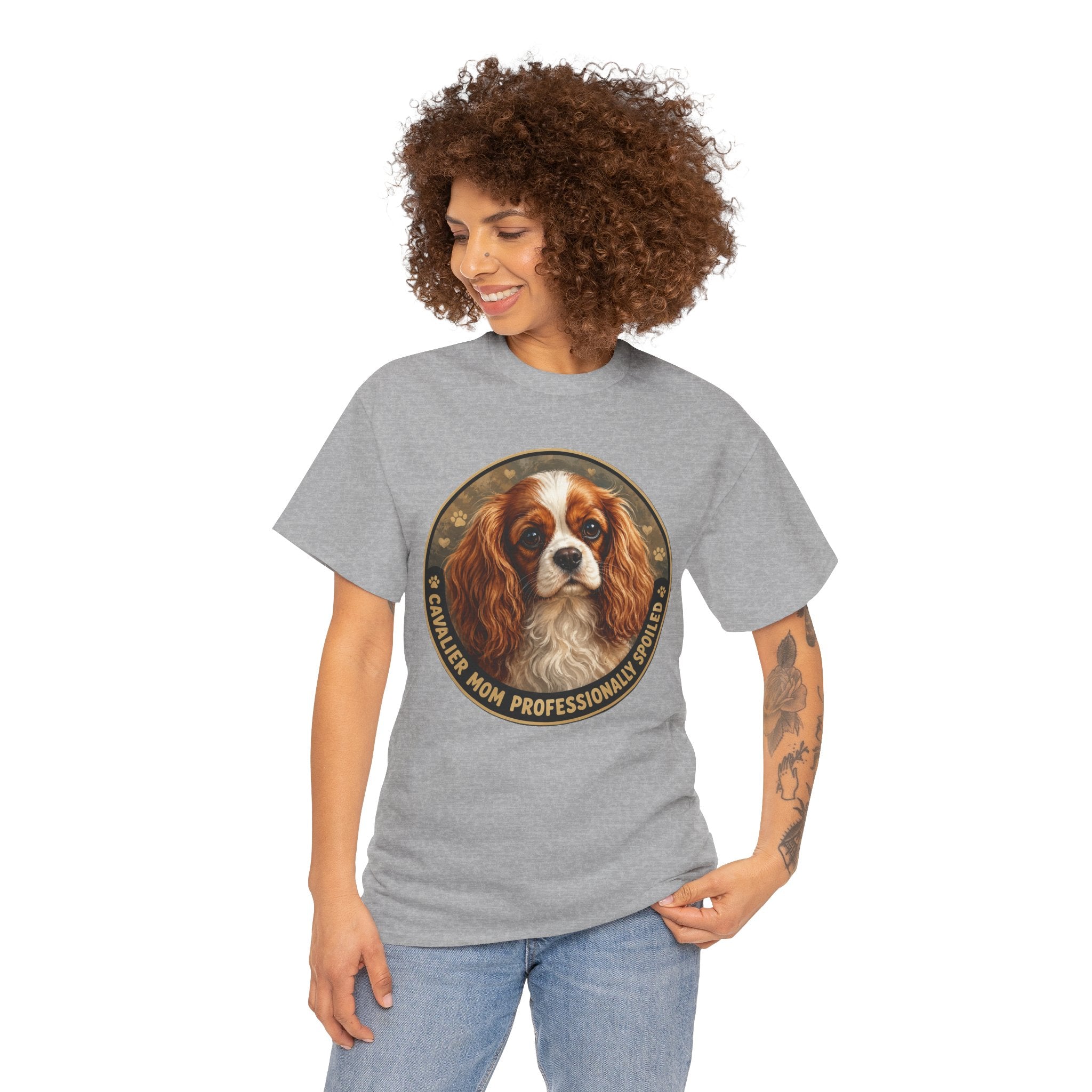 Cavalier Mom Professionally Spoiled T-Shirt | Cavalier King Charles Spaniel Tee