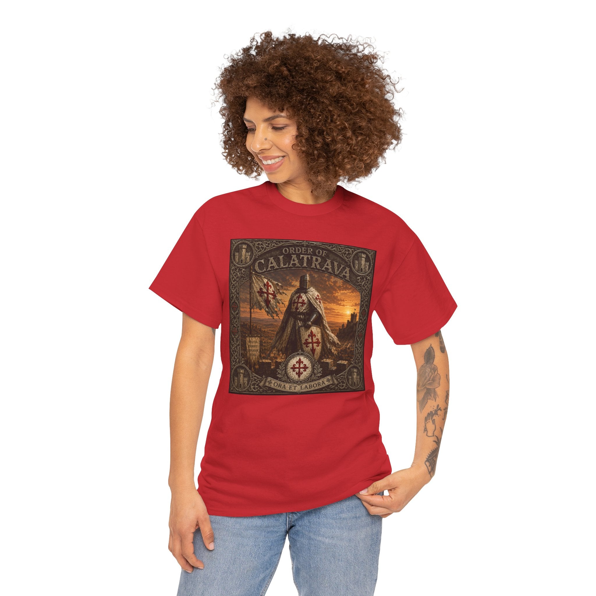 Calatrava Knight T-Shirt — Vintage Crusader Shield Graphic Tee
