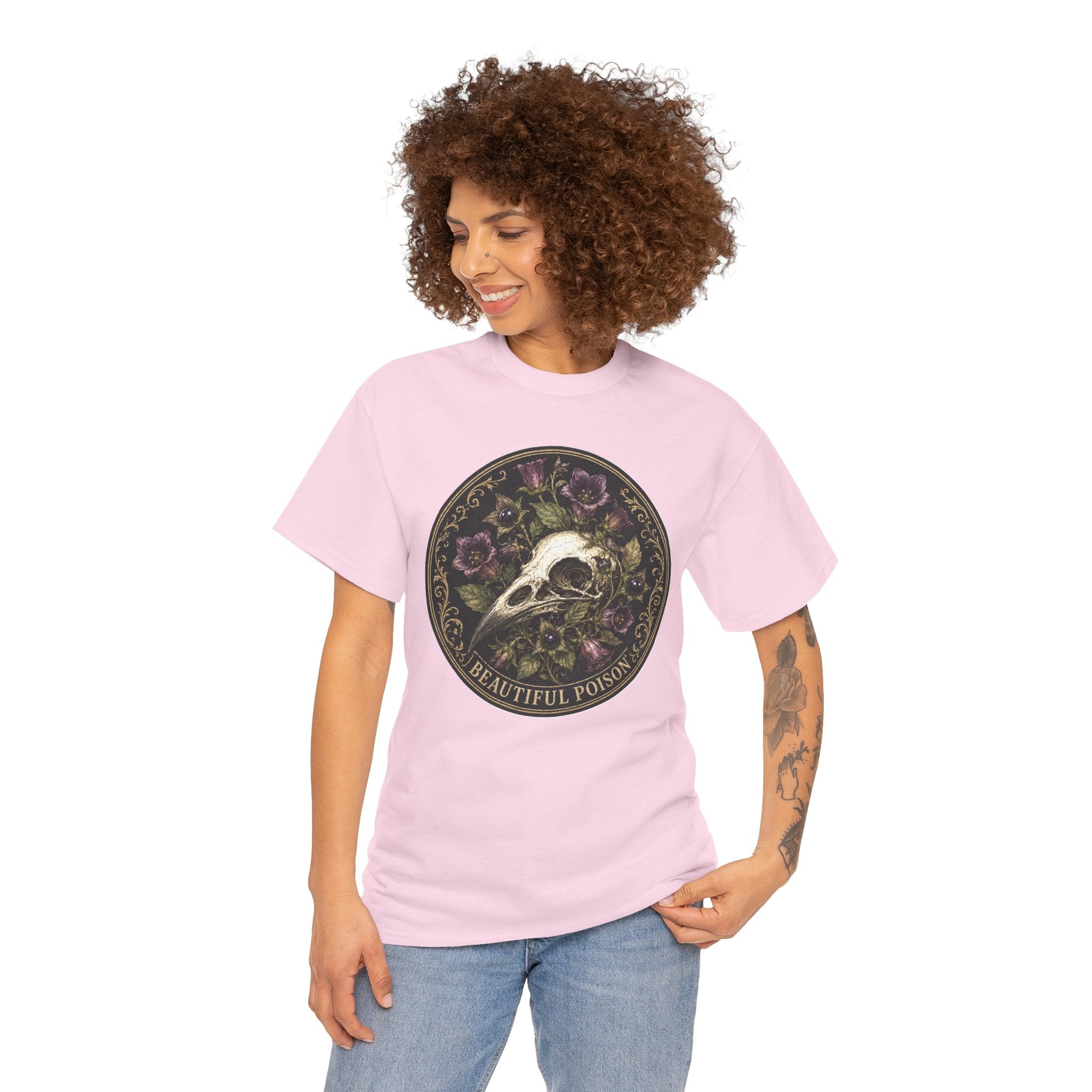 Skull and Roses | Beautiful Poison T-Shirt | Vintage Apothecary Occult Tee