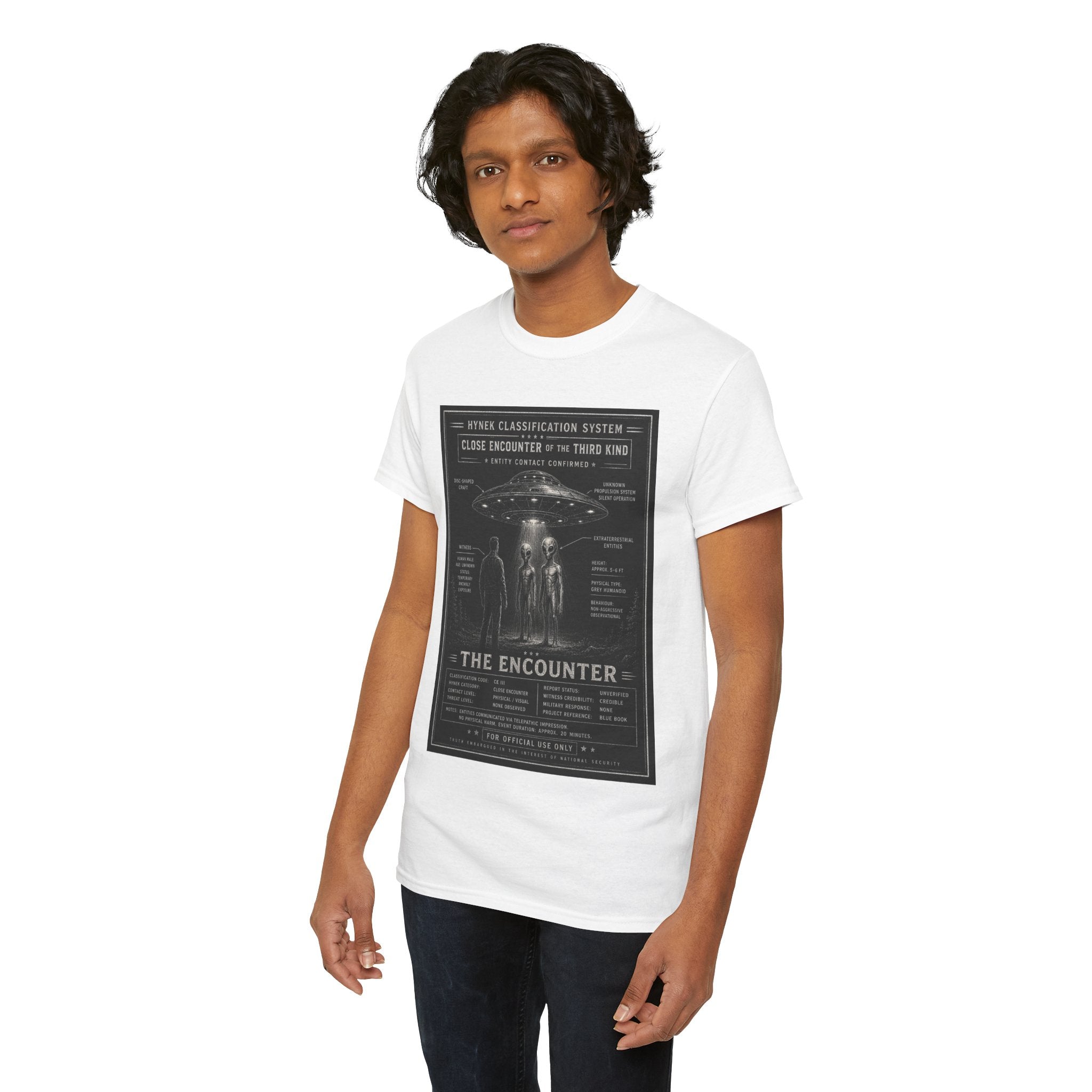 The Encounter – Close Encounter of the Third Kind Field Classification Guide Vintage Graphic T-Shirt