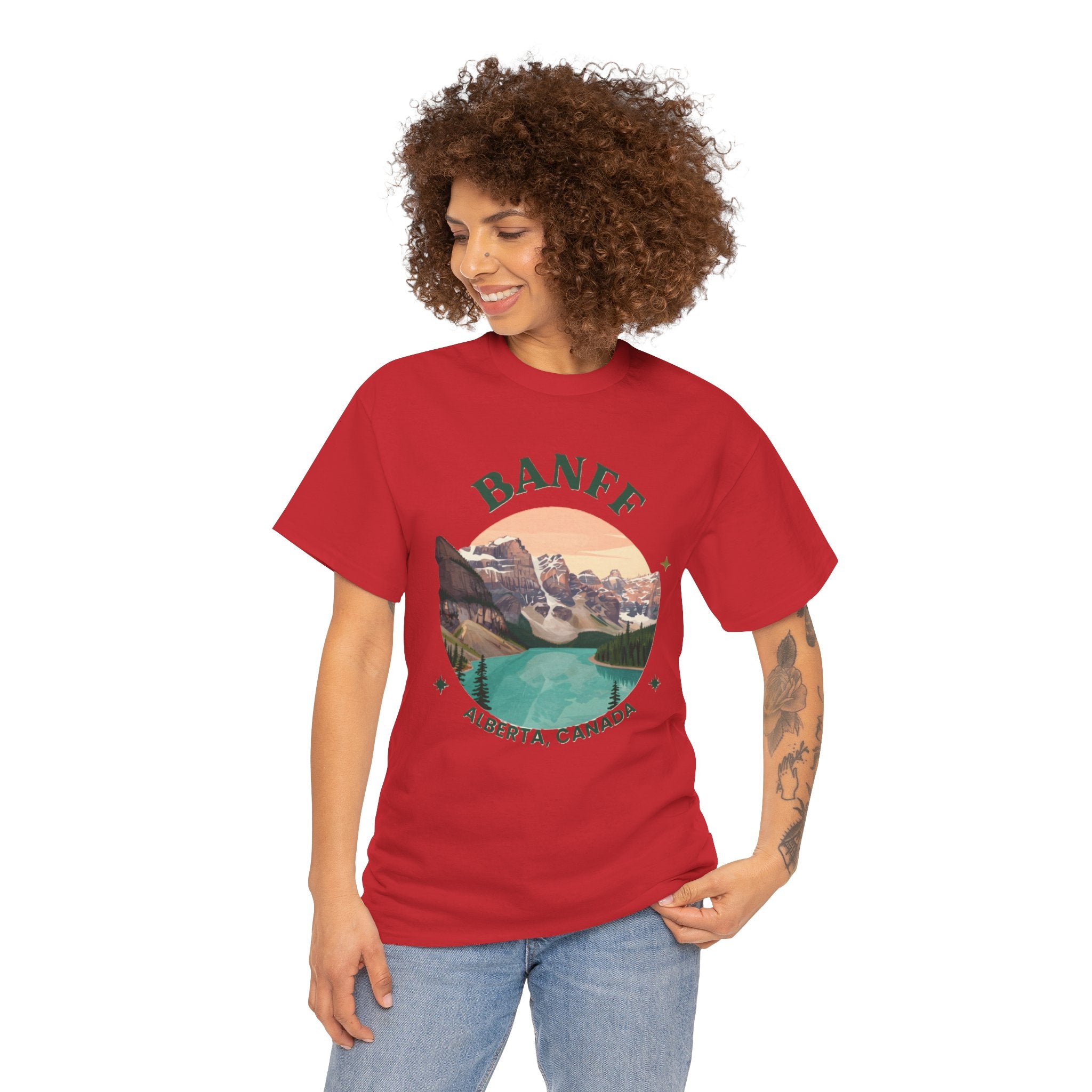 Banff National Park T-Shirt | Alberta Canada Hiking Tee | Moraine Lake Mountain Badge Graphic Shirt | Canada Travel Gift