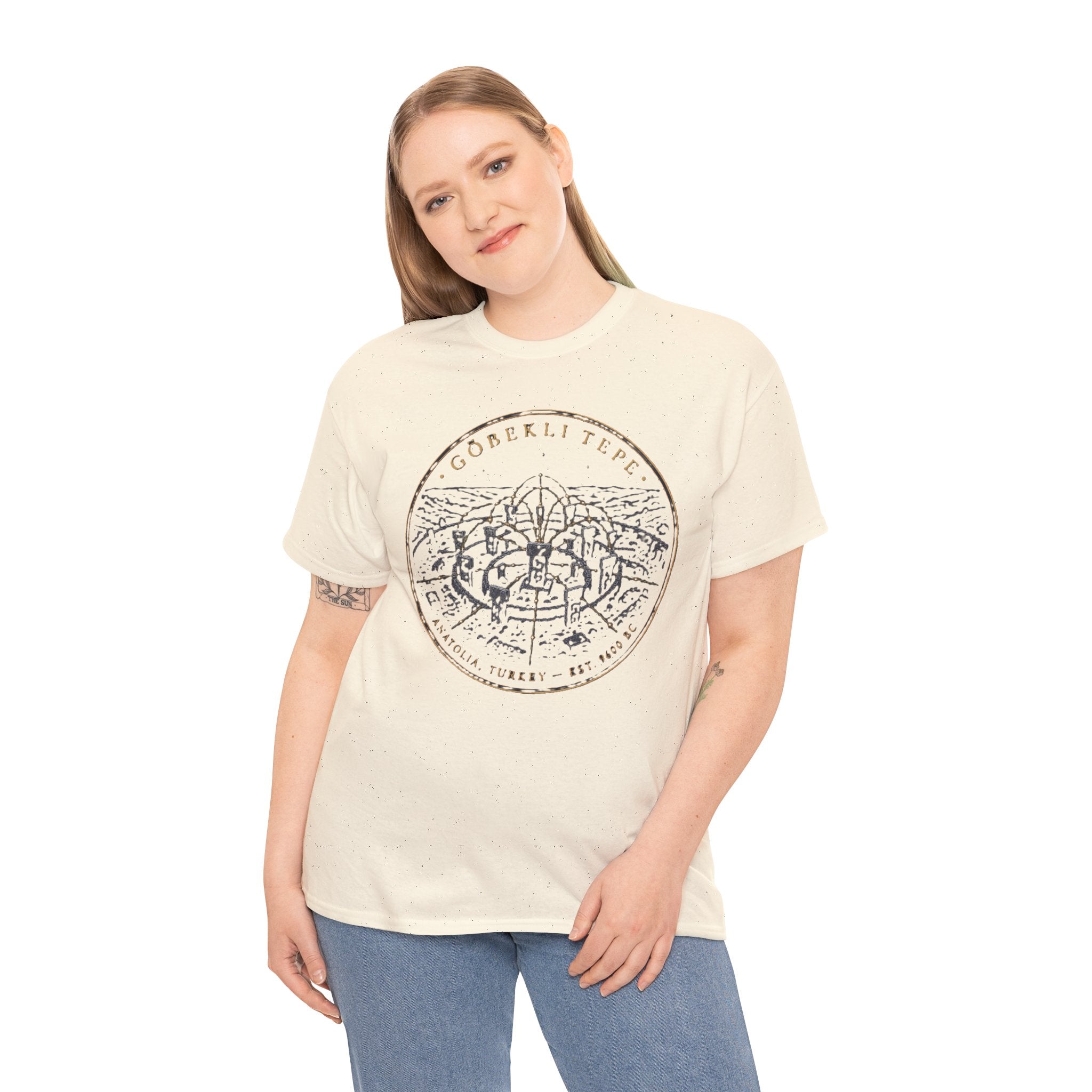 Göbekli Tepe T-Shirt | World's Oldest Temple Aerial Design | Ancient Anatolia Turkey Tee | Sacred Sites Graphic T-Shirt