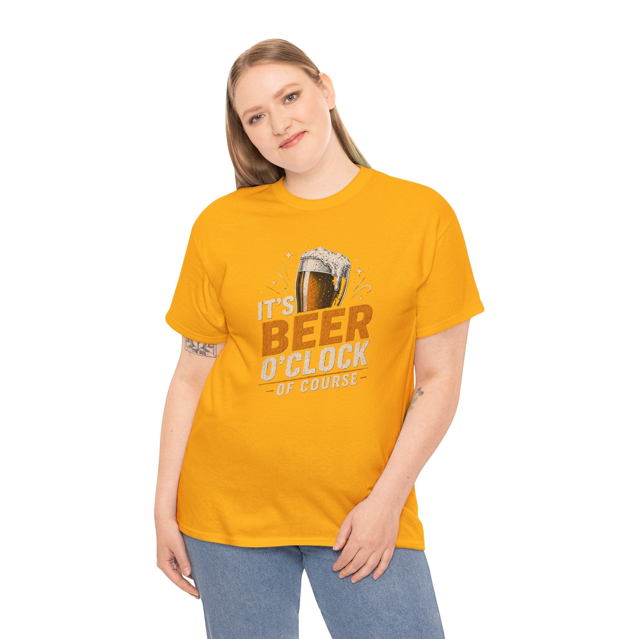 Beer O'Clock T-Shirt | Funny Beer Lover Tee | Humorous Drinking Graphic T-Shirt | Gift for Beer Fans