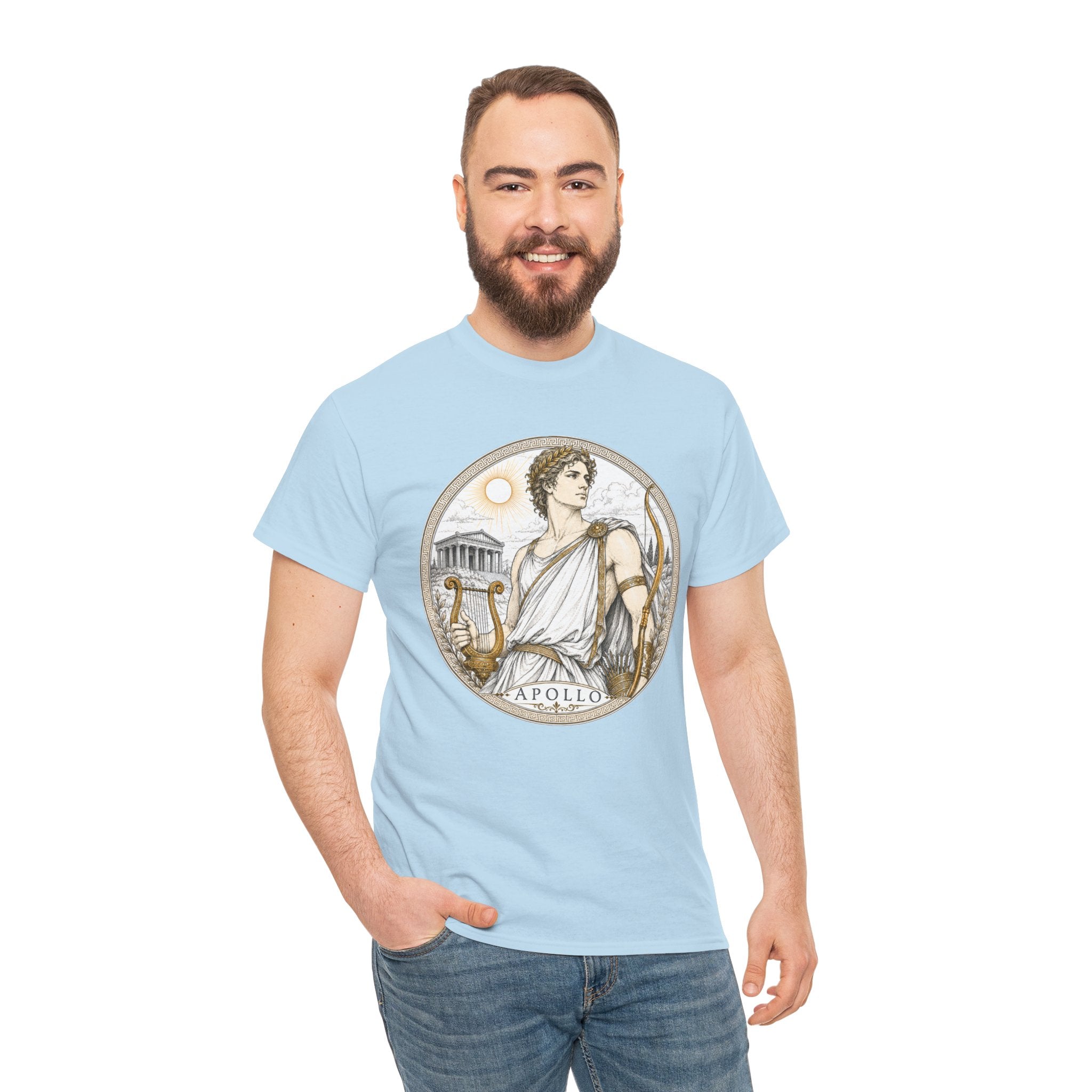 Apollo Greek Mythology T-Shirt — God of the Sun Music Light Lyre Bow Oracle
