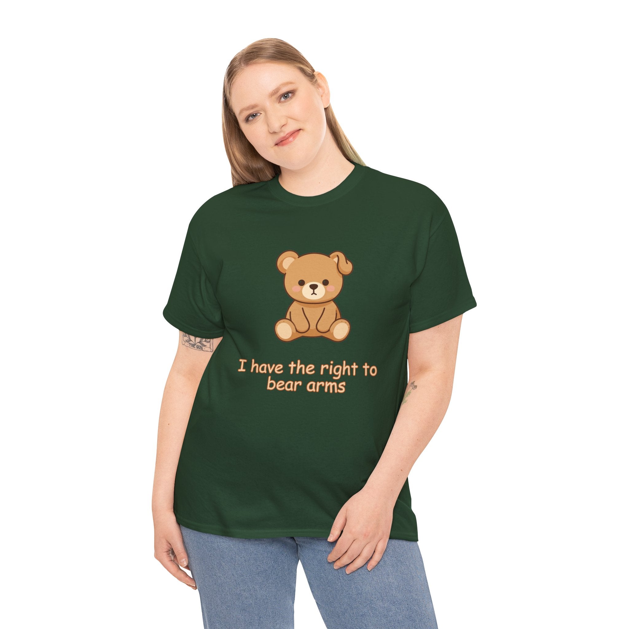 T-Shirt — I Have the Right to Bear Arms Cute Teddy Bear Graphic Tee - Cute Teddy Bear - BUSHY - T-Shirt The Bear With One Wonky Ear & Zero Regrets
