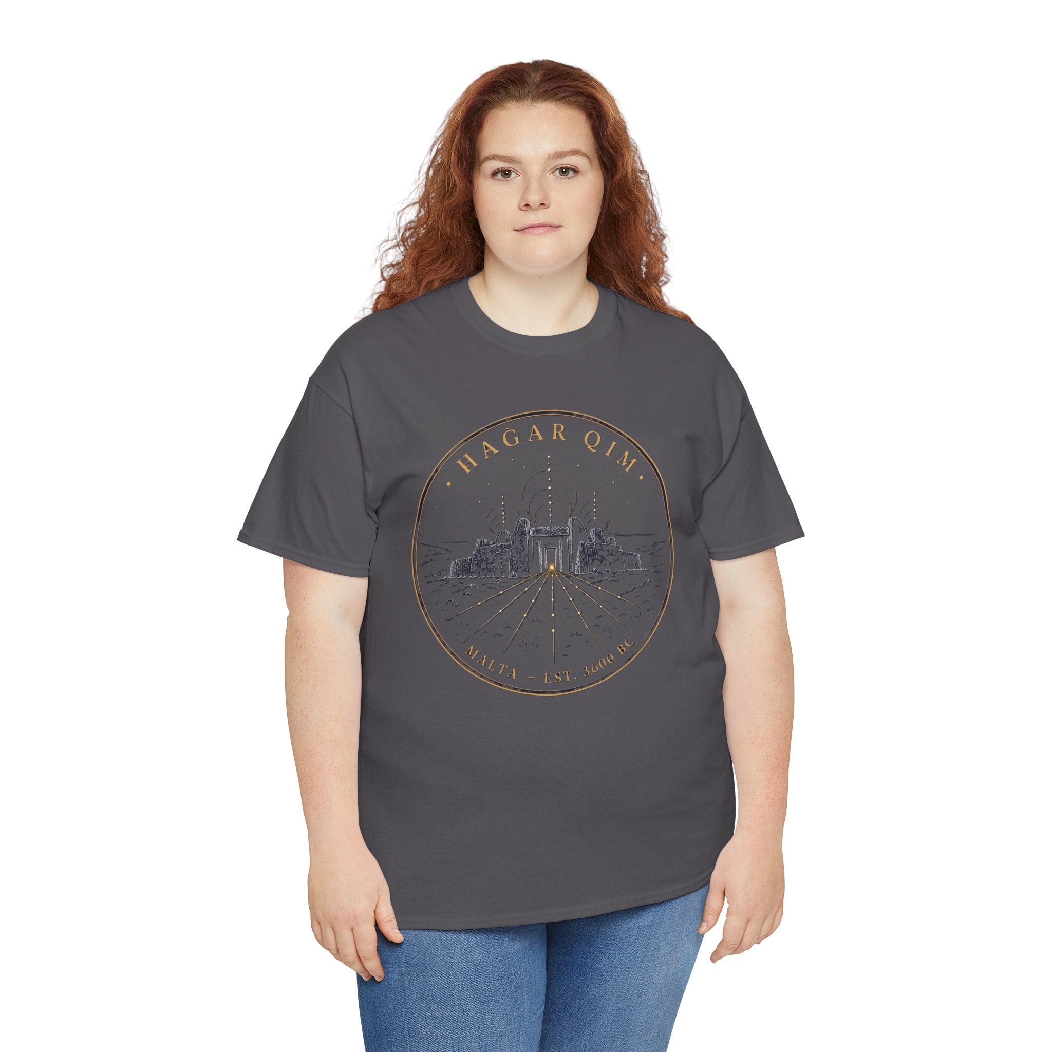 Hagar Qim T-Shirt | Ancient Maltese Megalithic Temple Design | Malta Est. 3600 BC | Sacred Sites Graphic T-Shirt