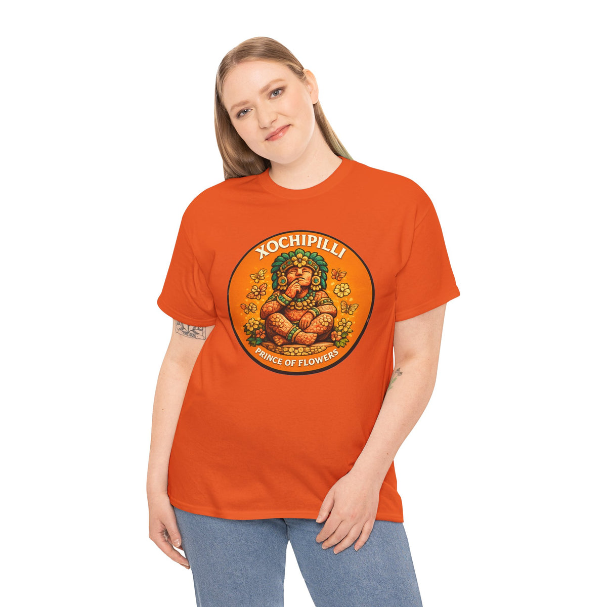 Xochipilli Prince of Flowers T-Shirt – Aztec God of Art and Dance Tee