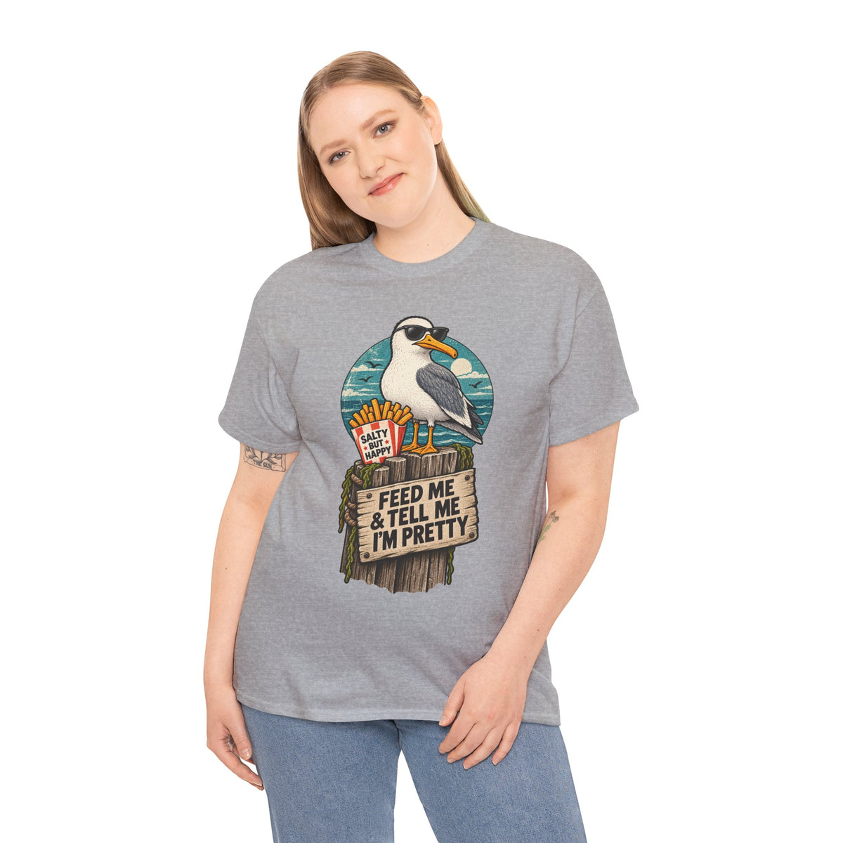 Feed Me & Tell Me I'm Pretty Seagull T-Shirt