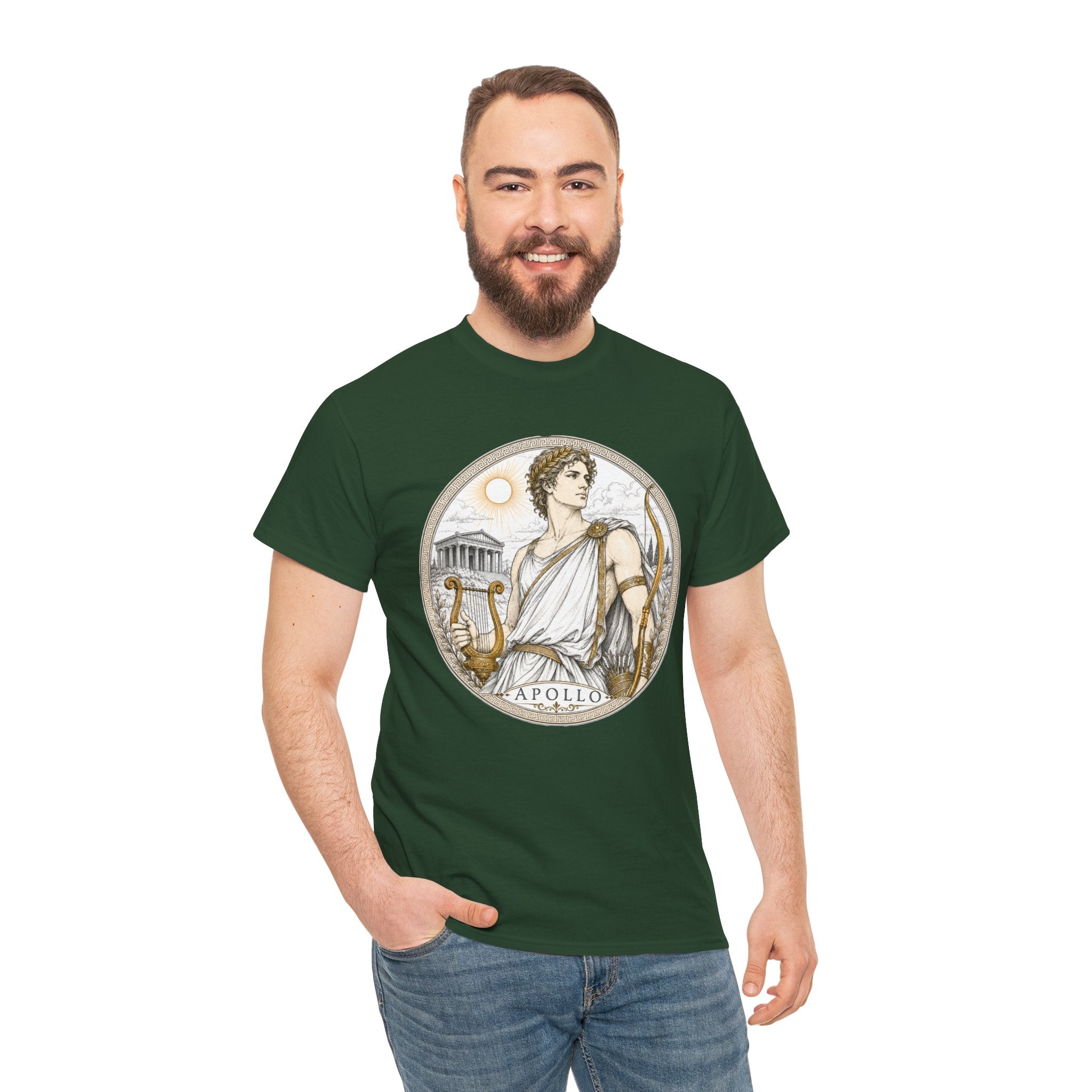 Apollo Greek Mythology T-Shirt — God of the Sun Music Light Lyre Bow Oracle