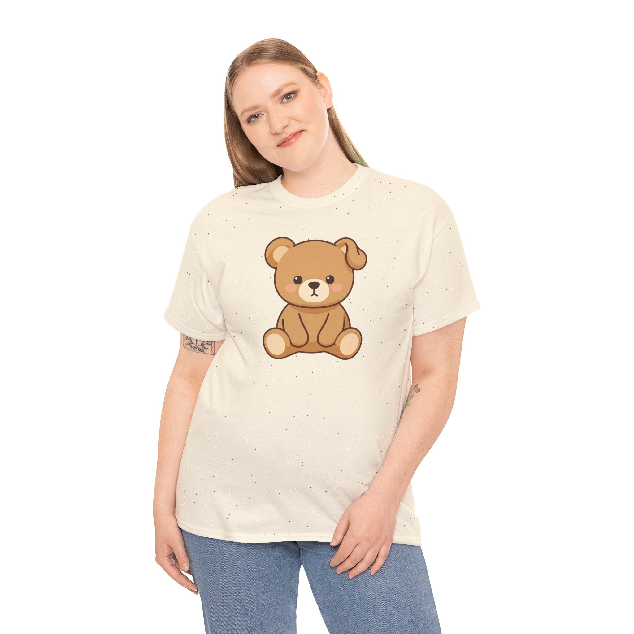 🐻 "Bushy the Bear" — Your New Cuddly Best FriendCute Teddy Bear Graphic Tee — Kids & Adult Casual Shirt