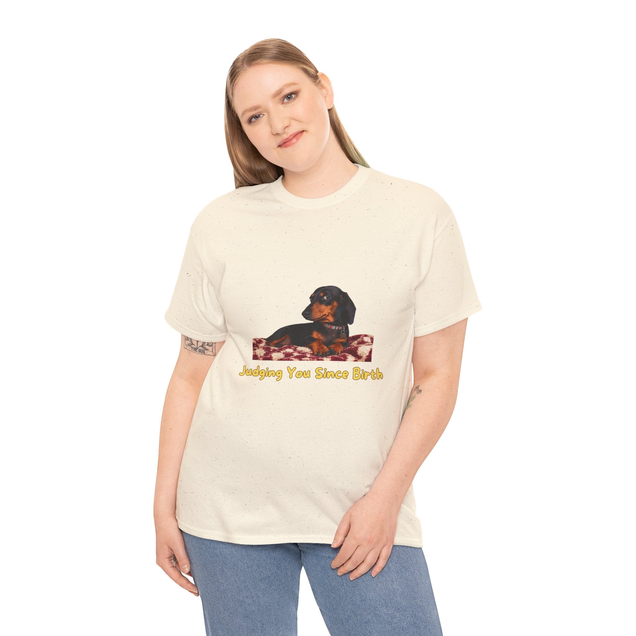 Judging You Since Birth - Dachshund Graphic Tee