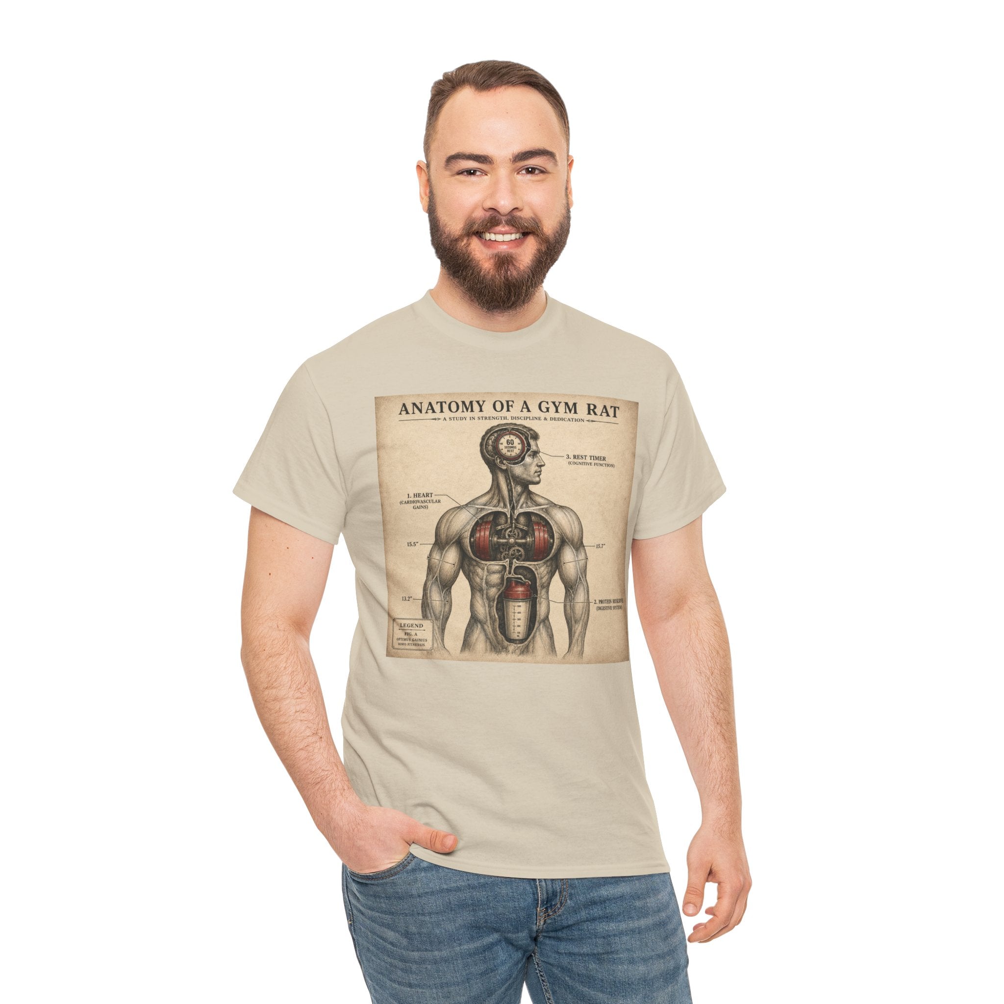Anatomy of a Gym Rat T-Shirt | Funny Fitness Diagram Tee