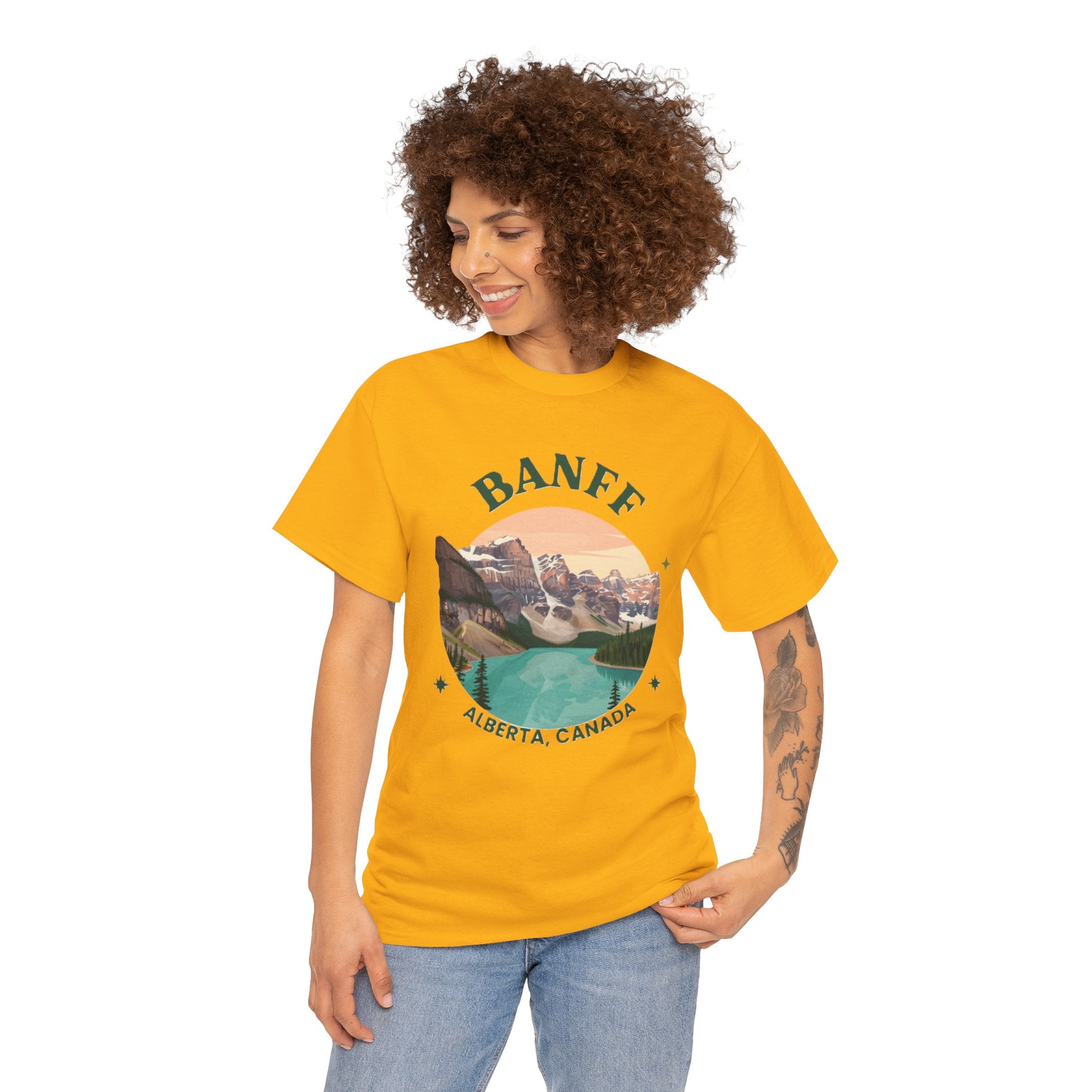 Banff National Park T-Shirt | Alberta Canada Hiking Tee | Moraine Lake Mountain Badge Graphic Shirt | Canada Travel Gift