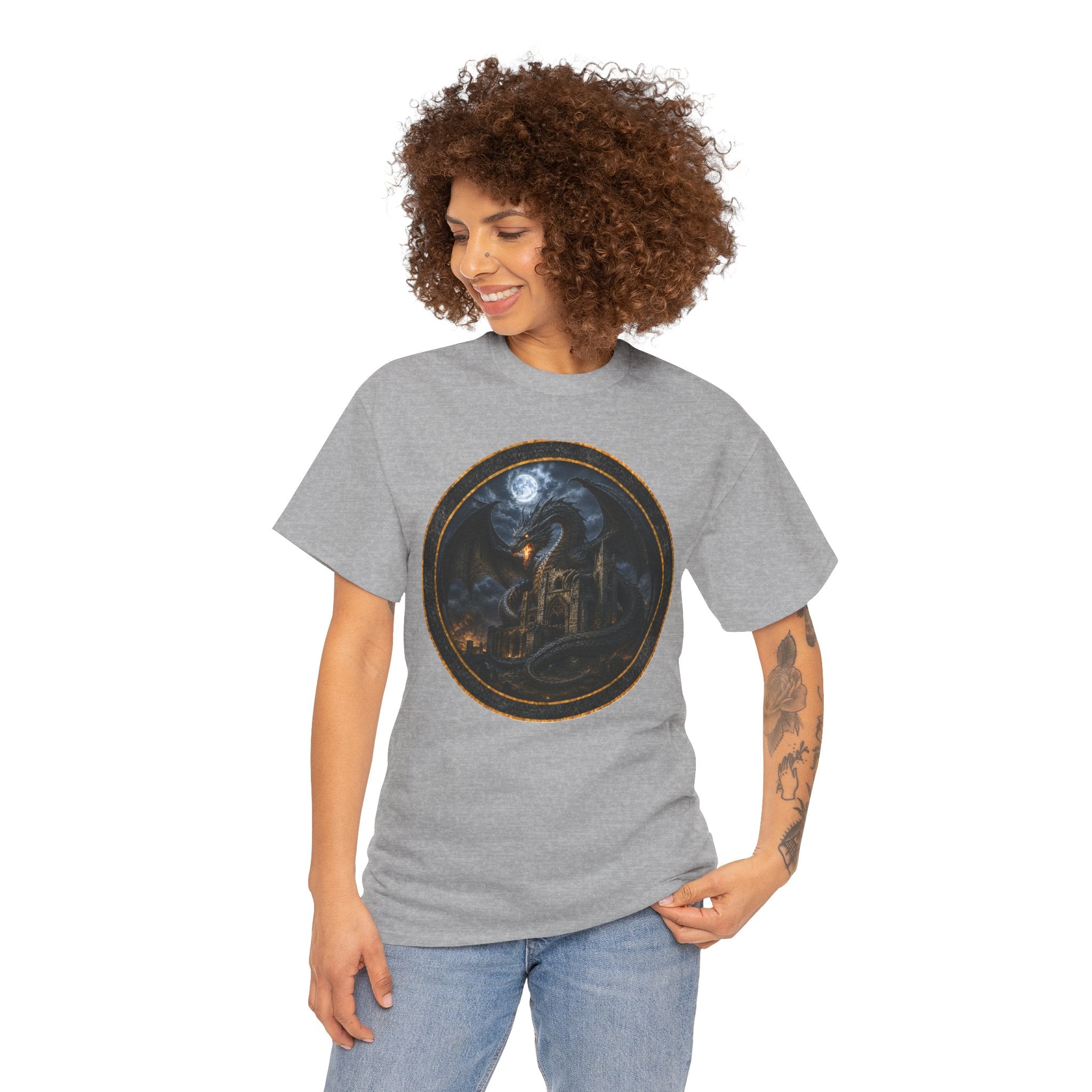 The Christchurch Dragon T-Shirt — Gothic Moonlit Fantasy Tee