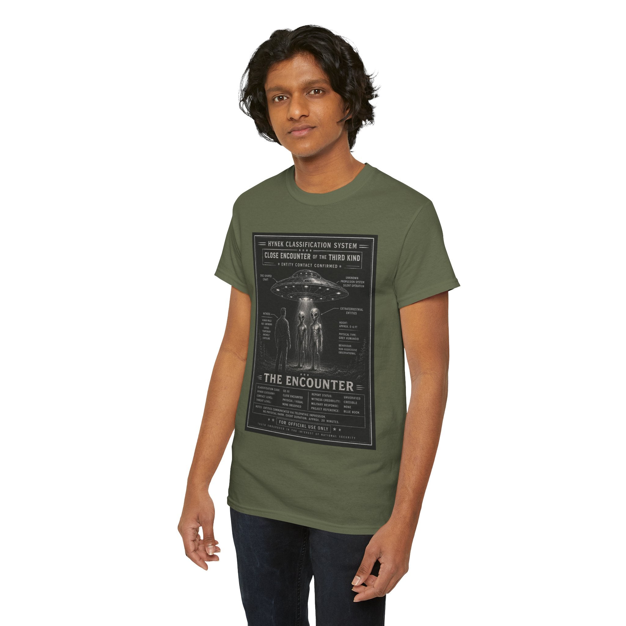 The Encounter – Close Encounter of the Third Kind Field Classification Guide Vintage Graphic T-Shirt