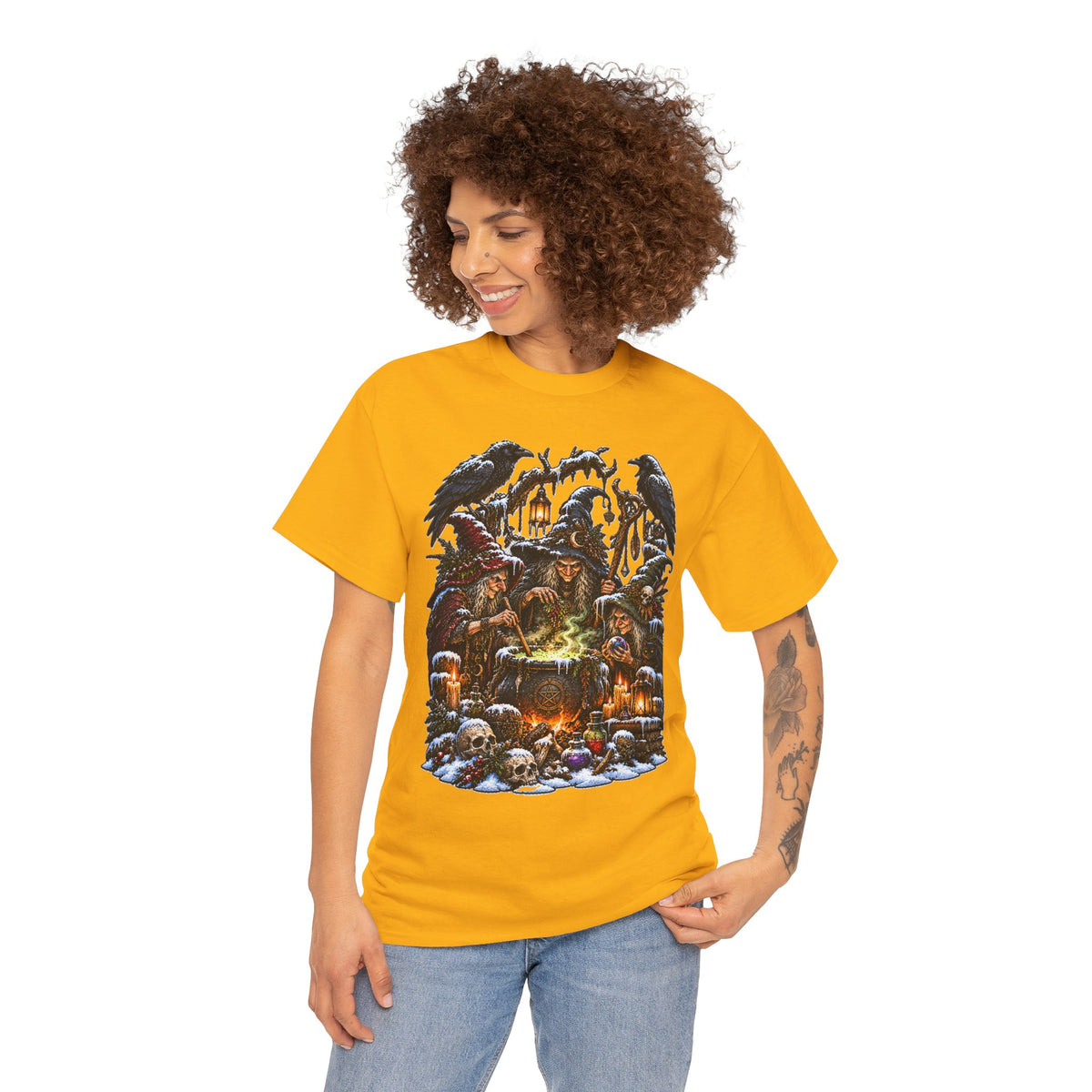 The Winter Coven: Three Witches Cauldron T-Shirt