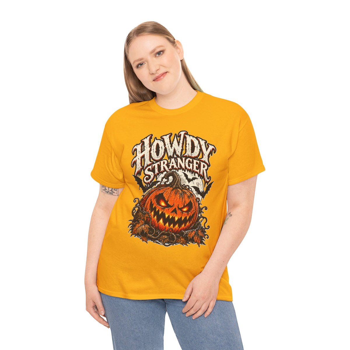Howdy Stranger: Evil Jack-o'-Lantern Halloween T-Shirt