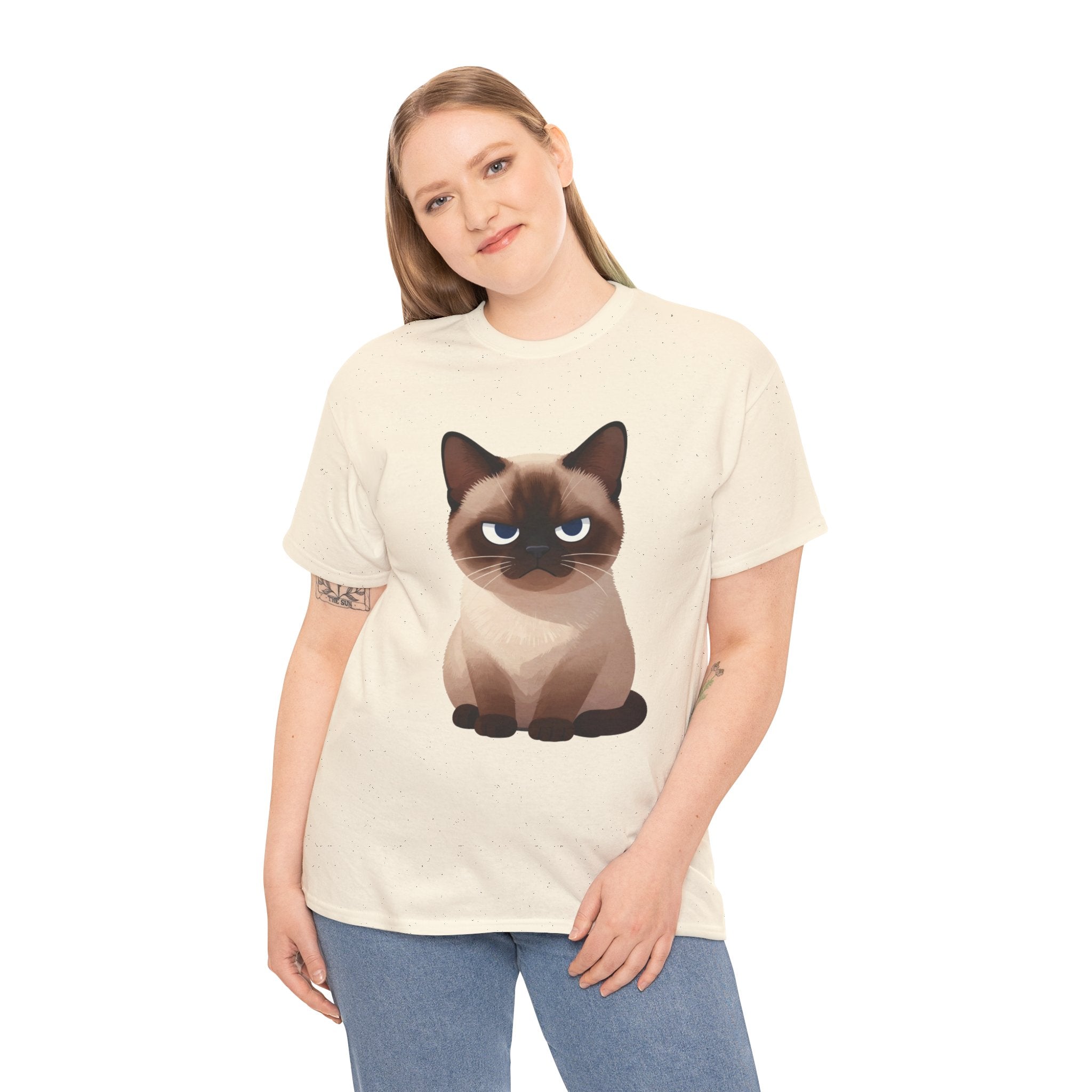 Grumpy Siamese Cat T-Shirt | Funny Sassy Cat Lover Graphic Tee