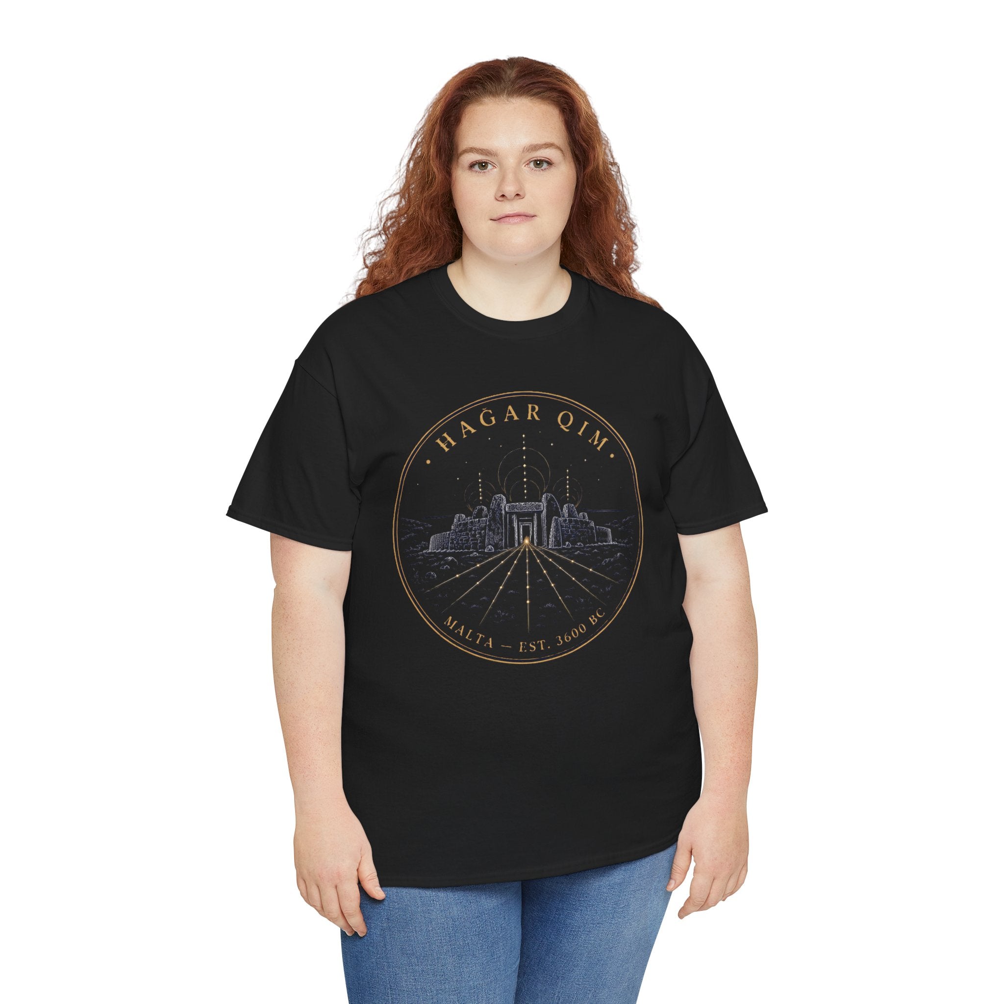 Hagar Qim T-Shirt | Ancient Maltese Megalithic Temple Design | Malta Est. 3600 BC | Sacred Sites Graphic T-Shirt
