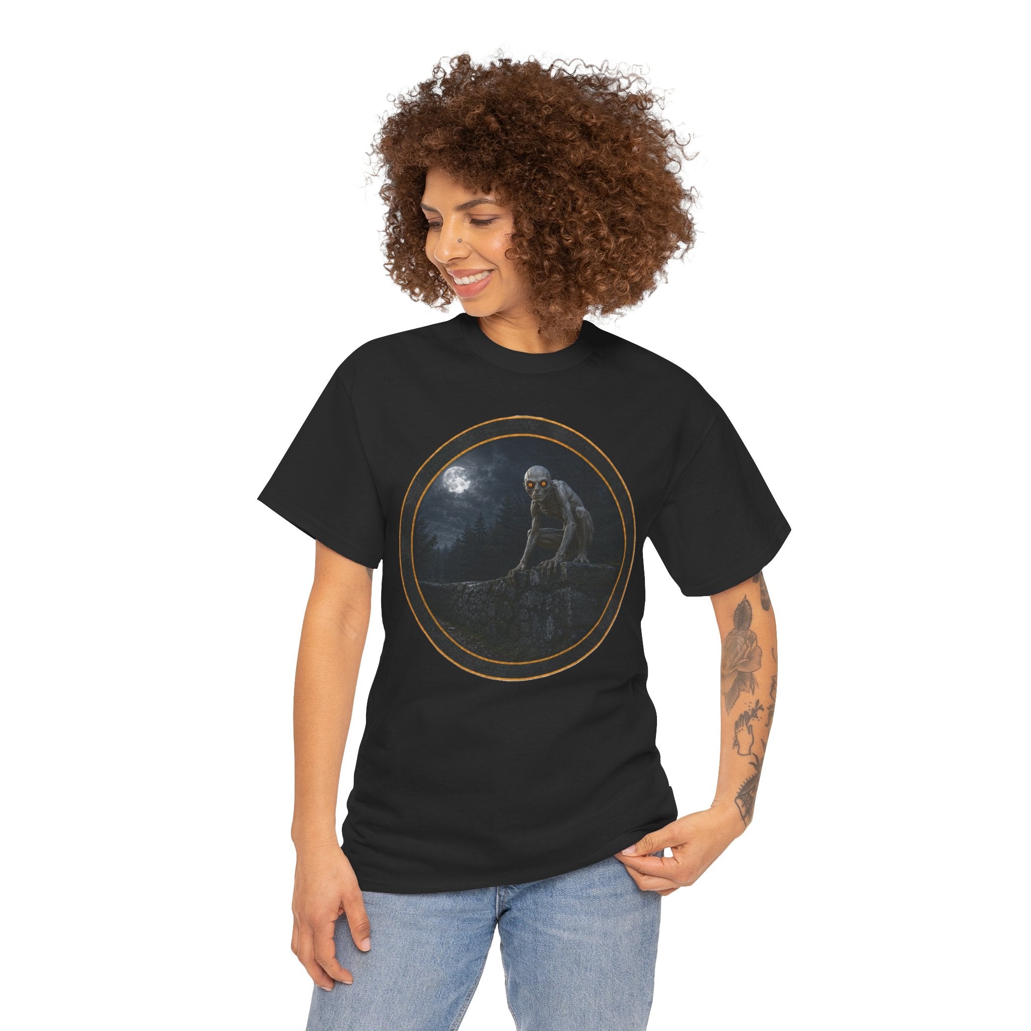 The Dover Demon - Still out there - Gothic Moonlit Stranger Graphic T‑Shirt