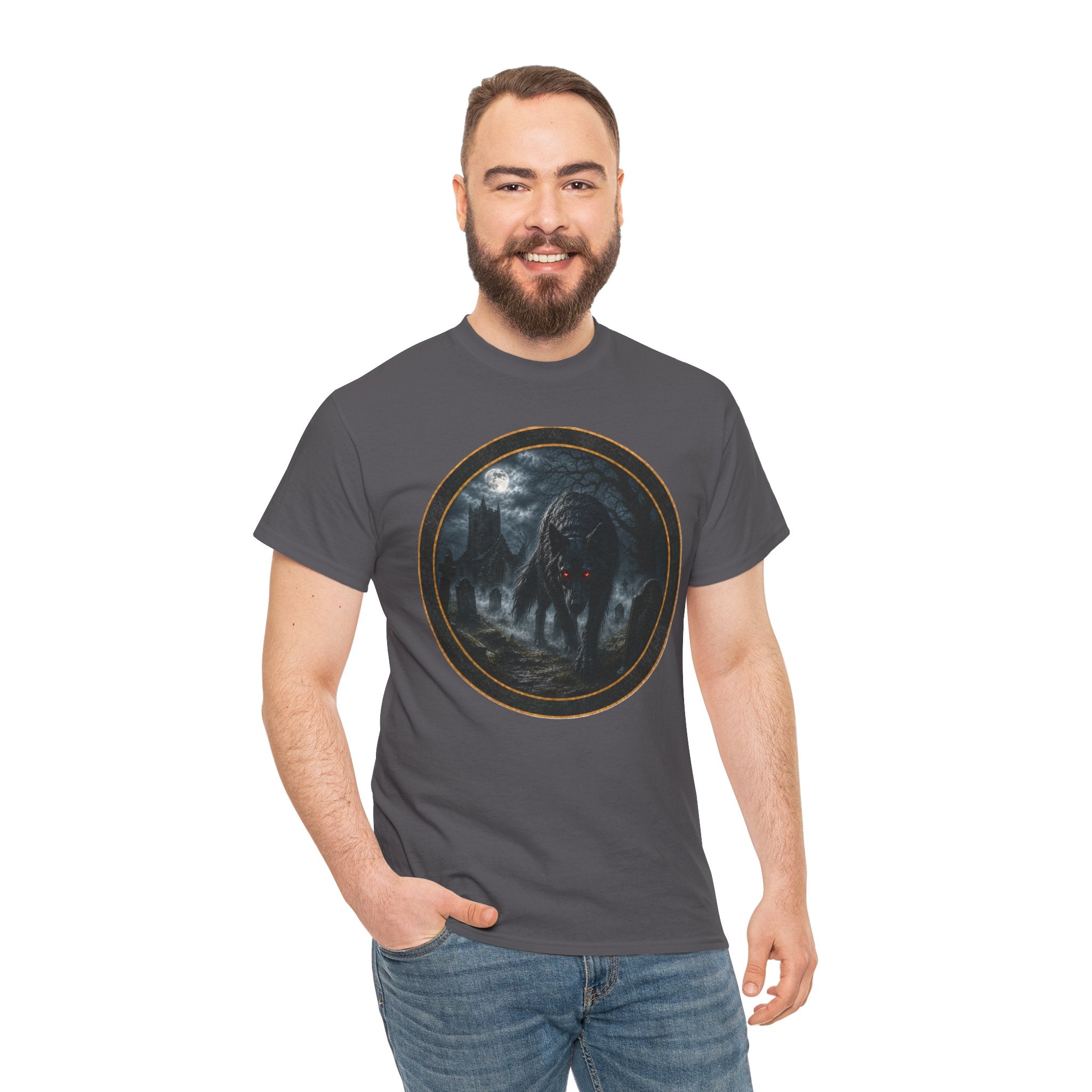 Wolf Moon T-Shirt — Gothic Night Forest Wolf Graphic Tee