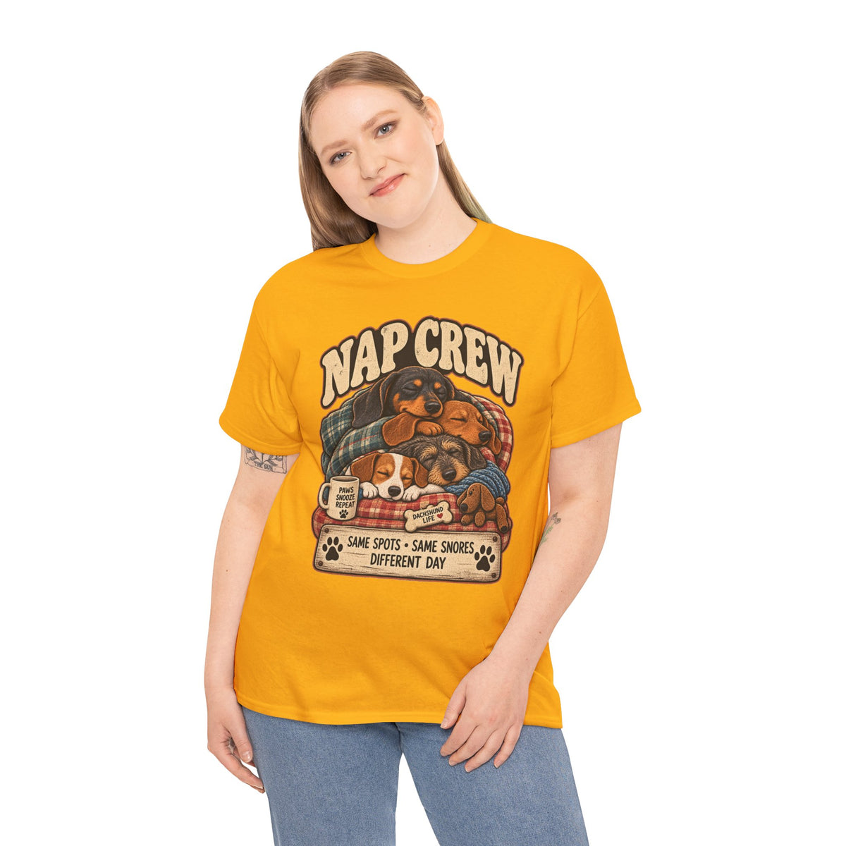 Salty Paws Sandy Snouts Dachshund Beach T-Shirt