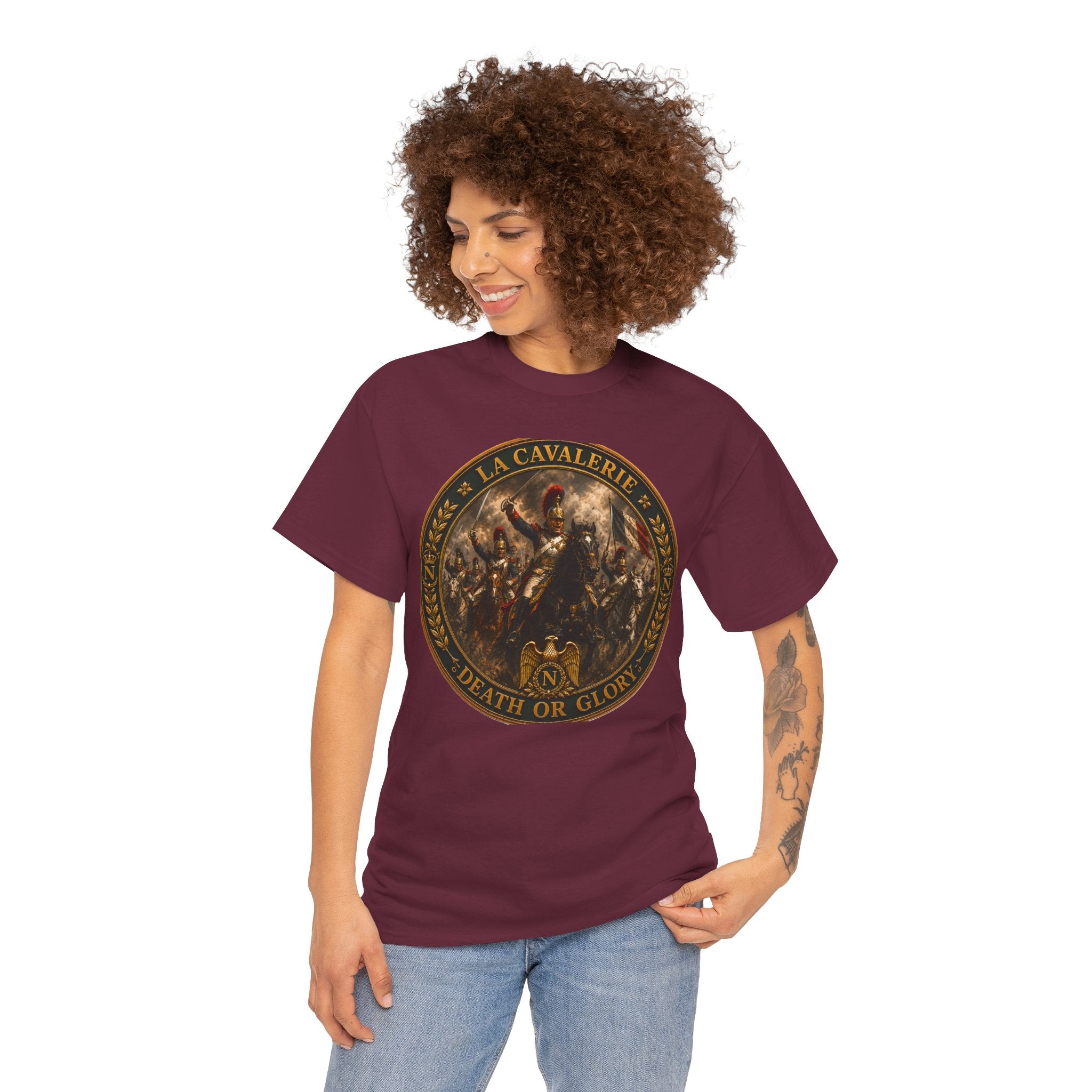 Death or Glory Cavalry Emblem T-Shirt — Vintage Military Badge Tee