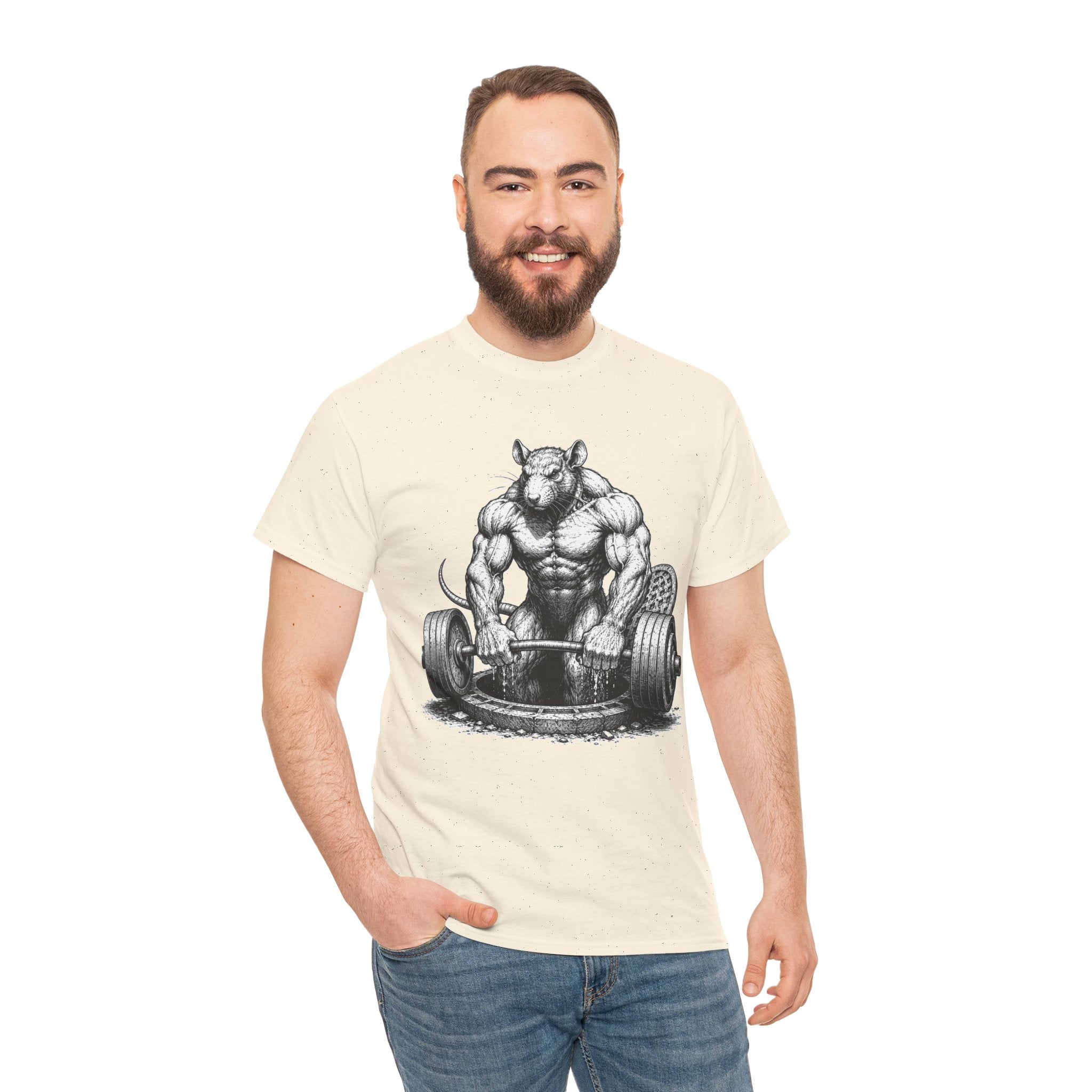 Gym Rat T-Shirt | Bodybuilder Rat Deadlift Illustration Tee