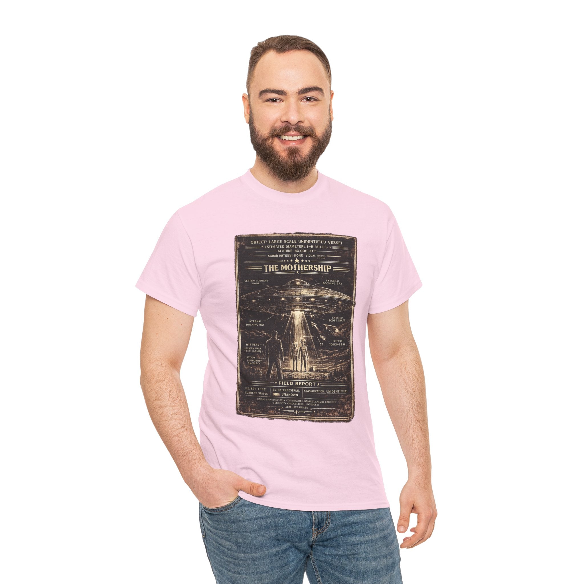 The Mothership – Large Scale Extraterrestrial Vessel Technical Cross Section Vintage Graphic T-Shirt
