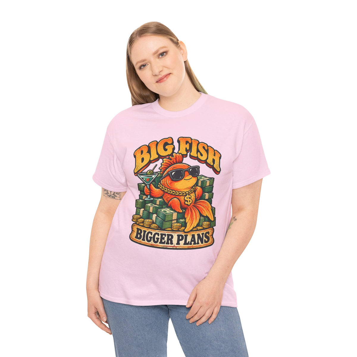 Big Fish Bigger Plans Goldfish T-Shirt