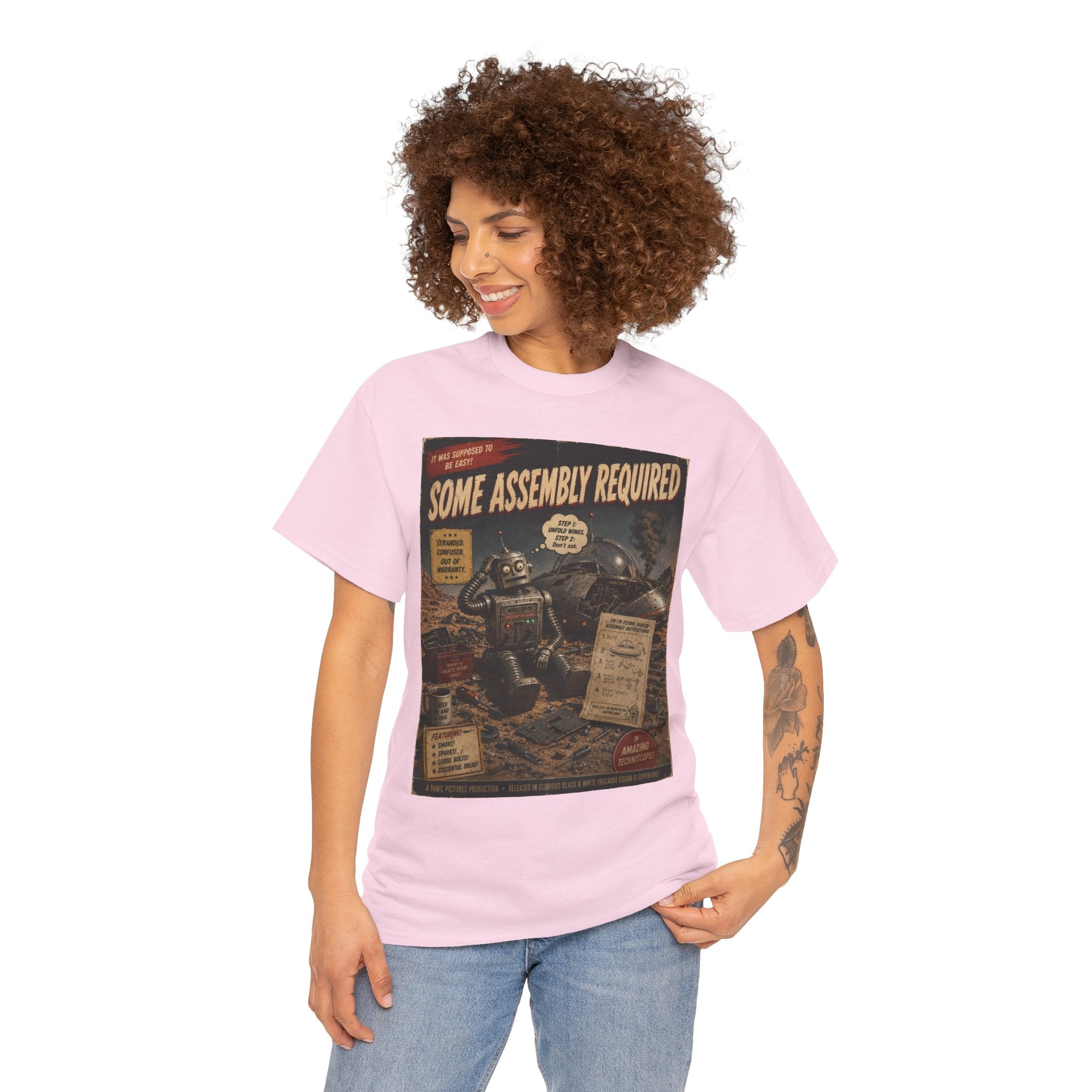 Some Assembly Required – Retro B-Movie Robot Mechanic T-Shirt