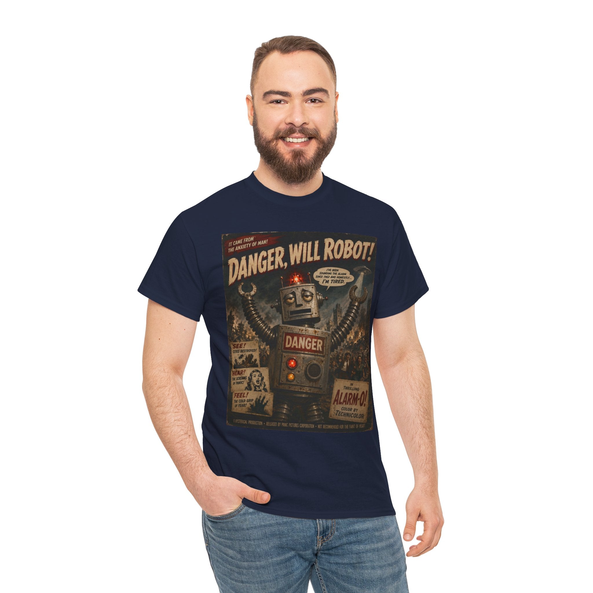 Danger, Will Robot! – Retro B-Movie Sci-Fi Robot T-Shirt