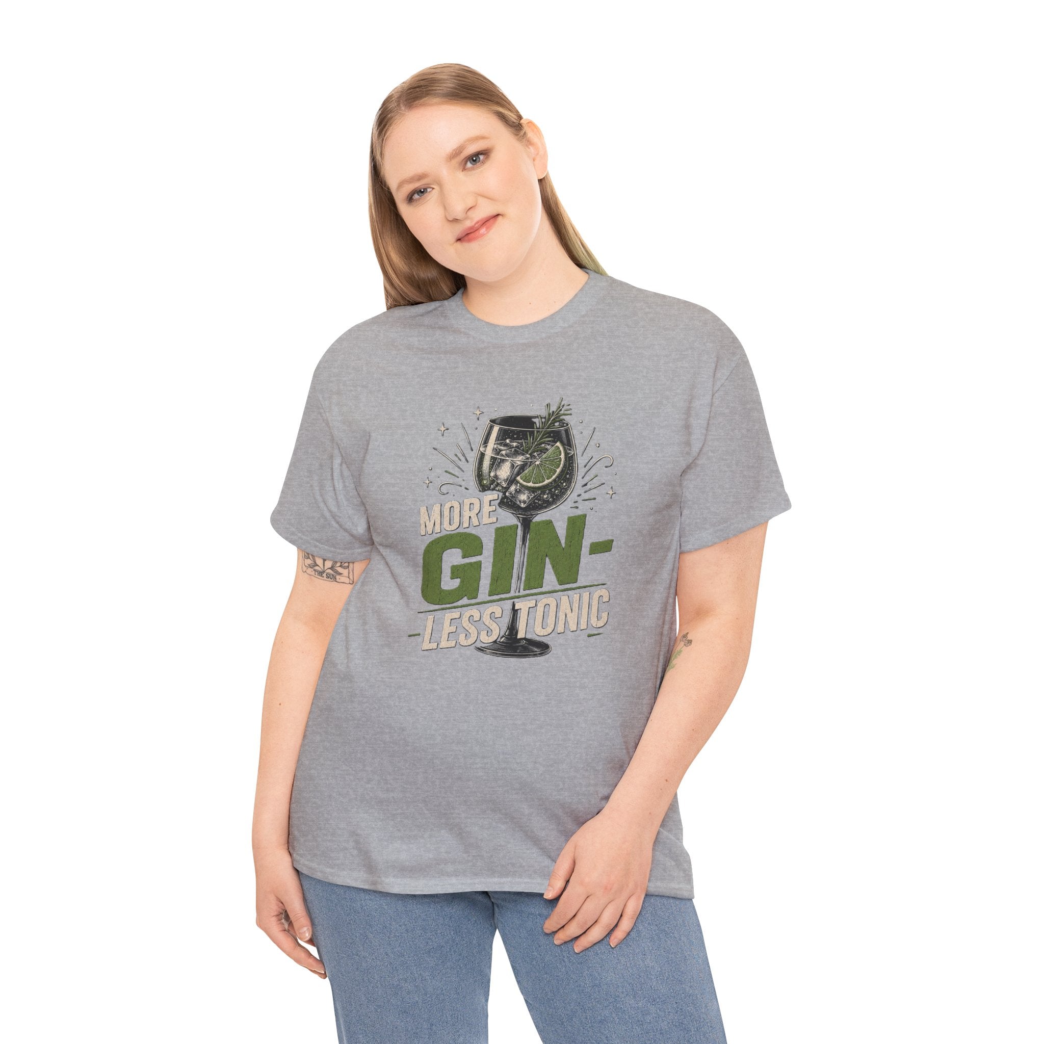 More Gin, Less Tonic T-Shirt — Funny Vintage Gin & Tonic Graphic Tee